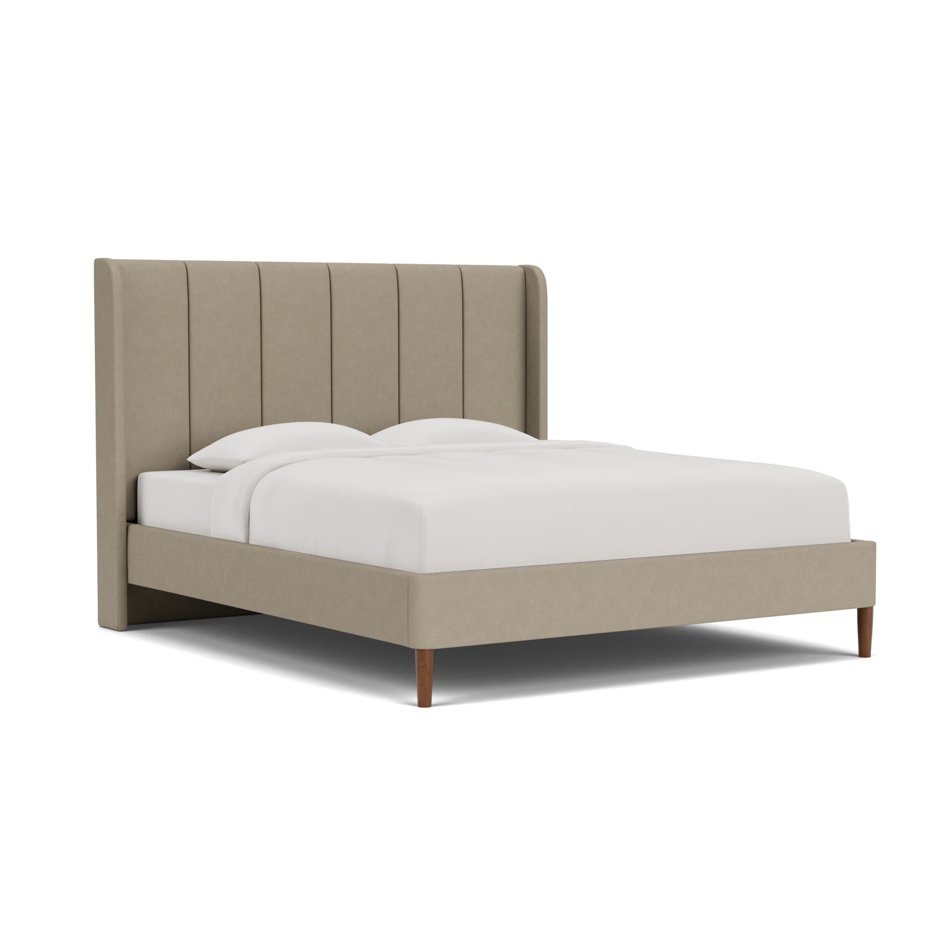 Parker Super King Classic Bedstead in House Linen Mix - Dove Grey