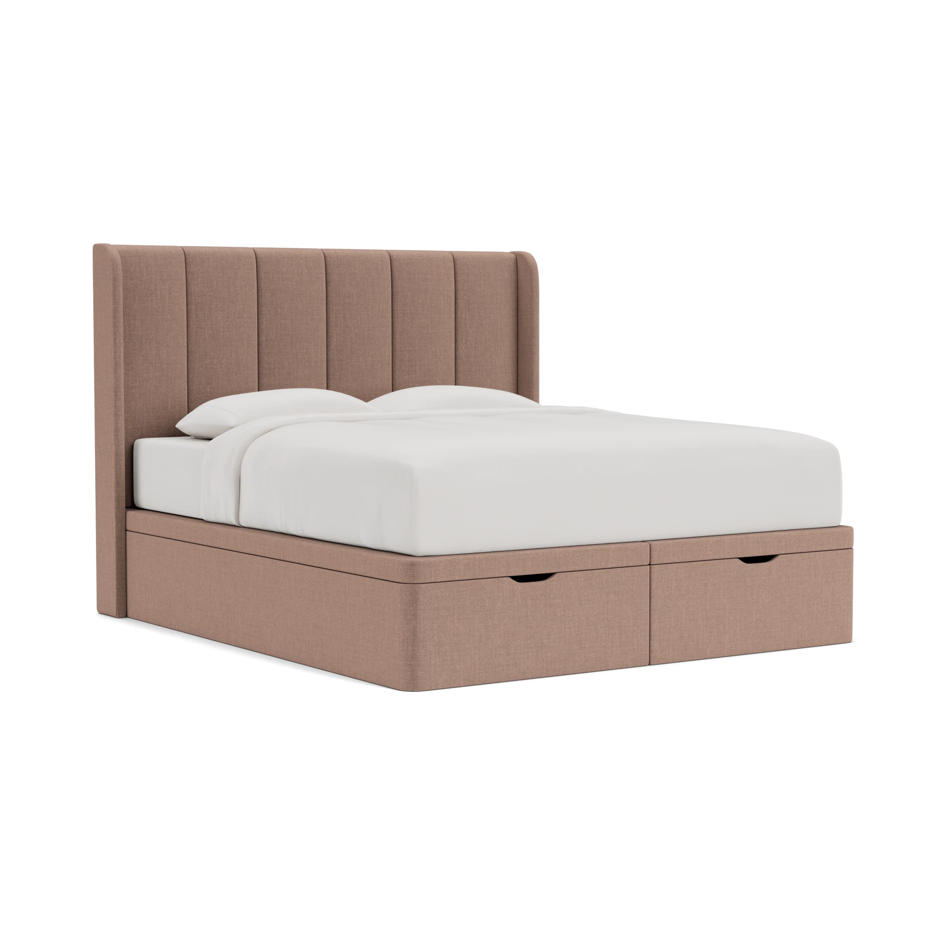 Parker Super King Ottoman Storage in Eco Chenille - Dusky Rose