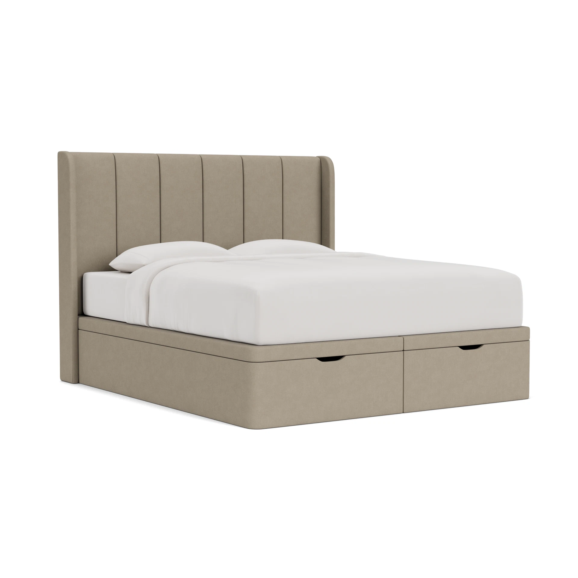 Parker Super King Ottoman Storage in House Linen Mix - Dove Grey