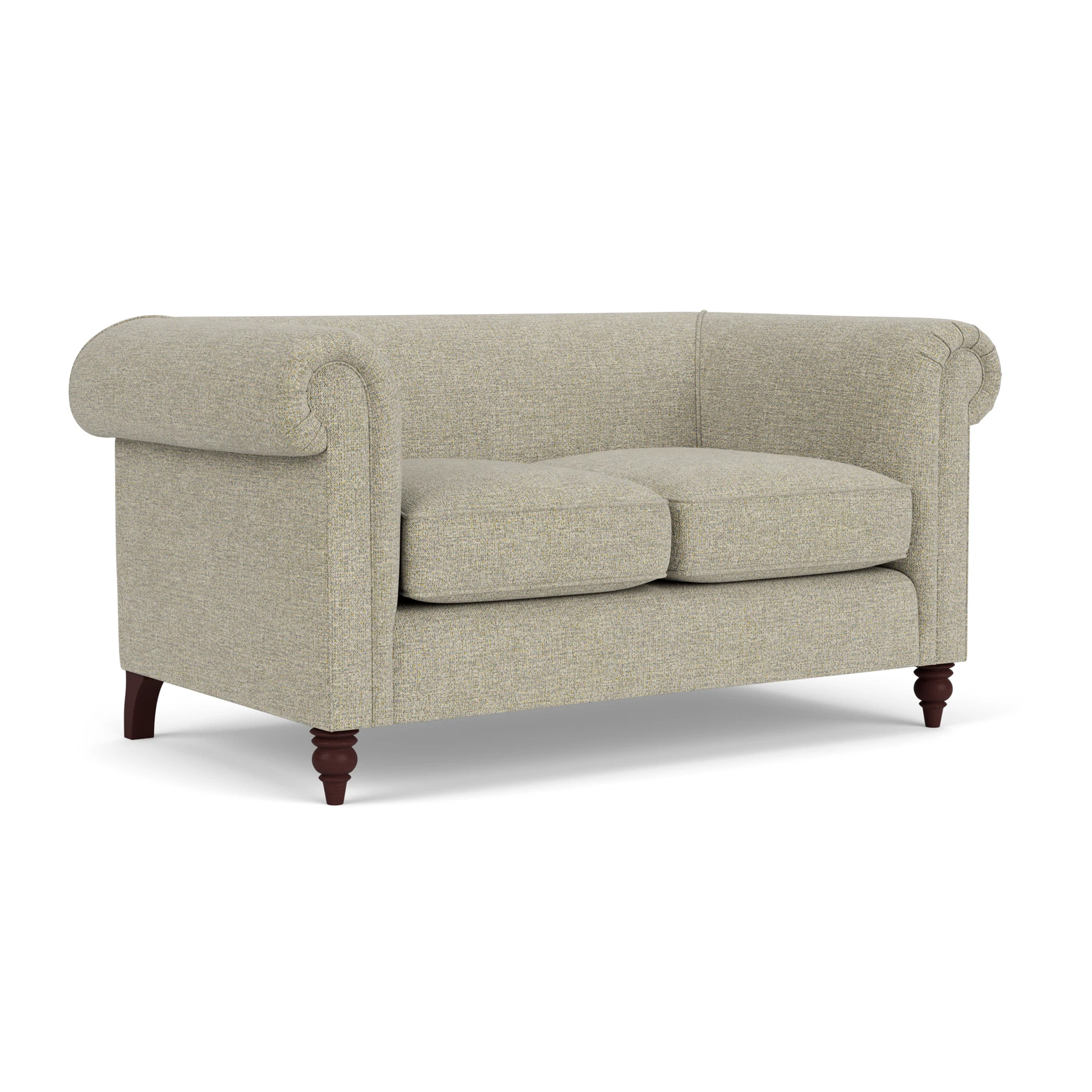 Rayner 2 Seater Sofa in Aquaclean Oxford - Lichen with Light legs