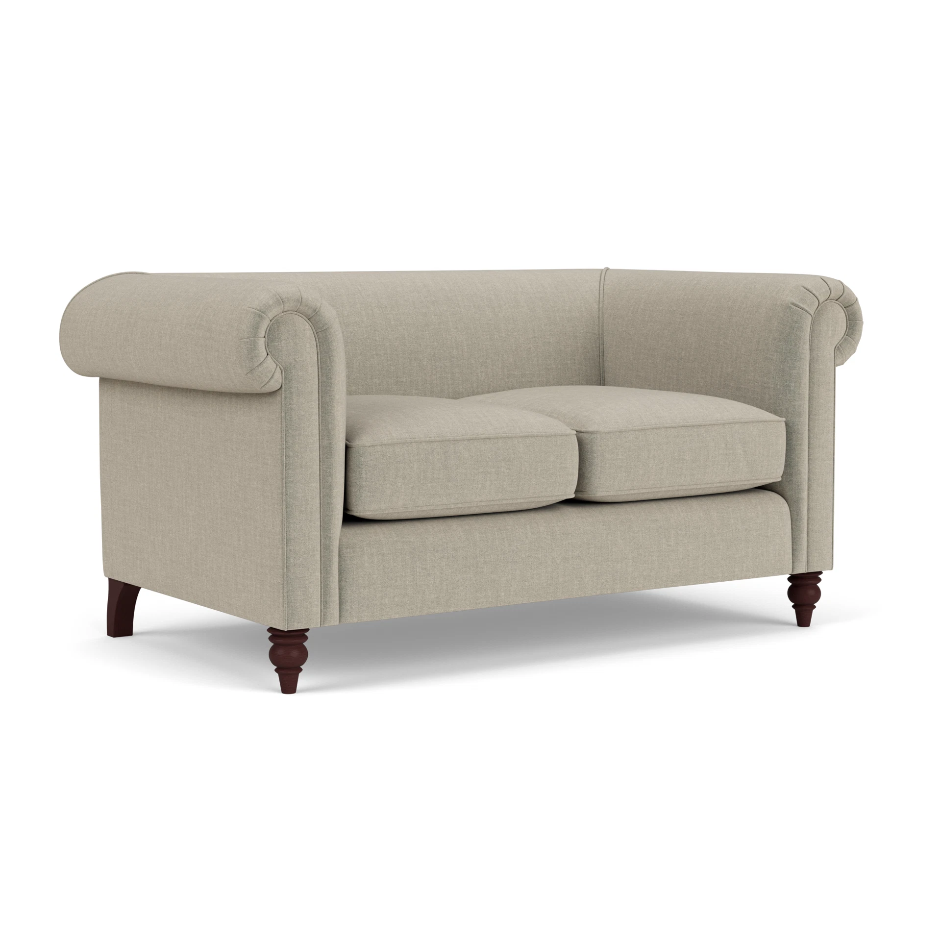 Rayner 2 Seater Sofa in Eco Chenille - Natural with Light legs