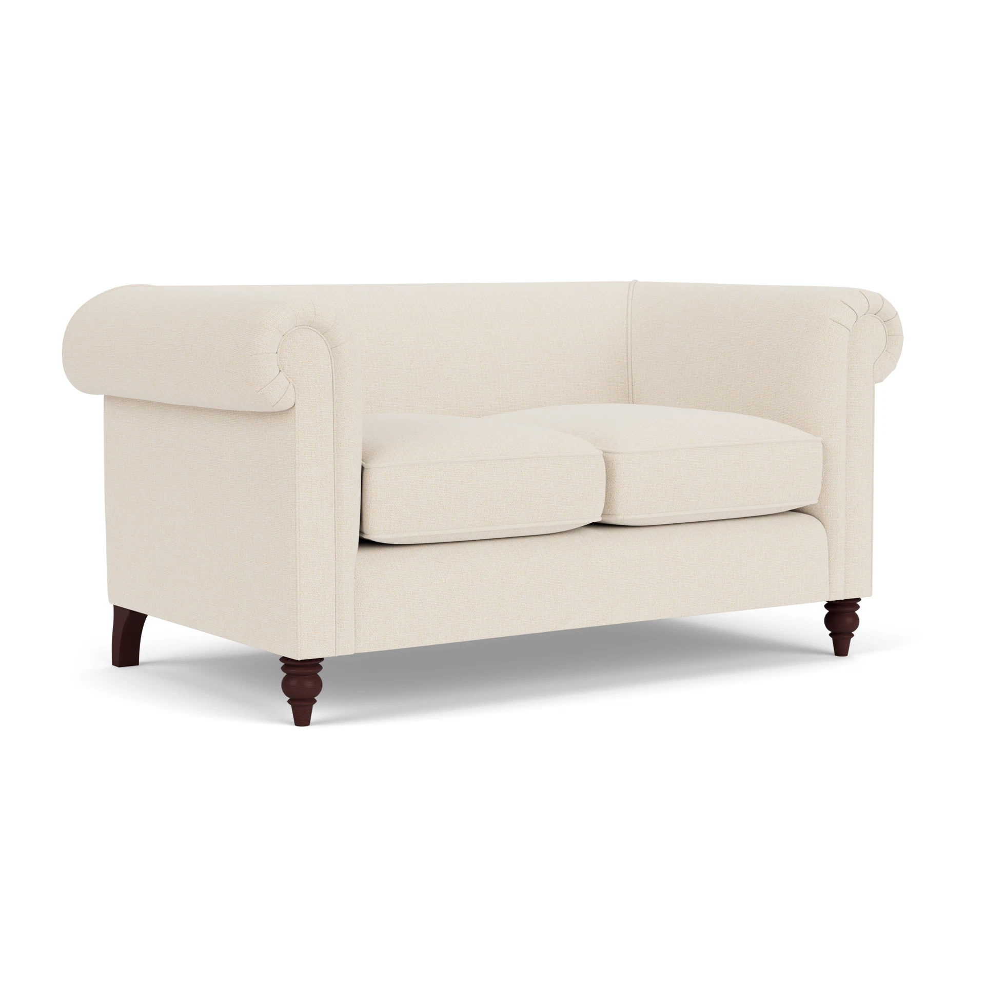 Rayner 2 Seater Sofa in House Weave - Cream with Light legs