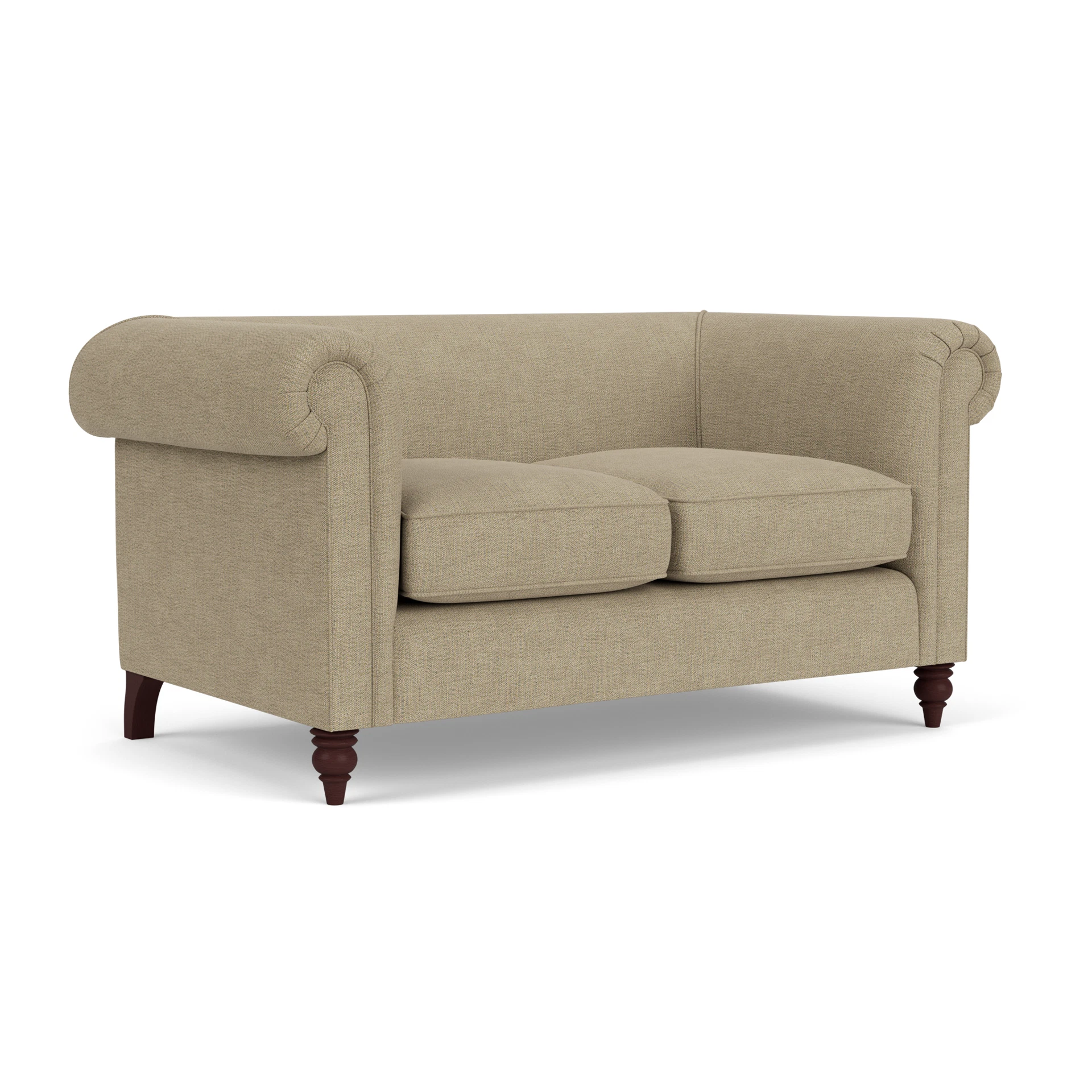 Rayner 2 Seater Sofa in Rustic Weave - Apple with Light legs