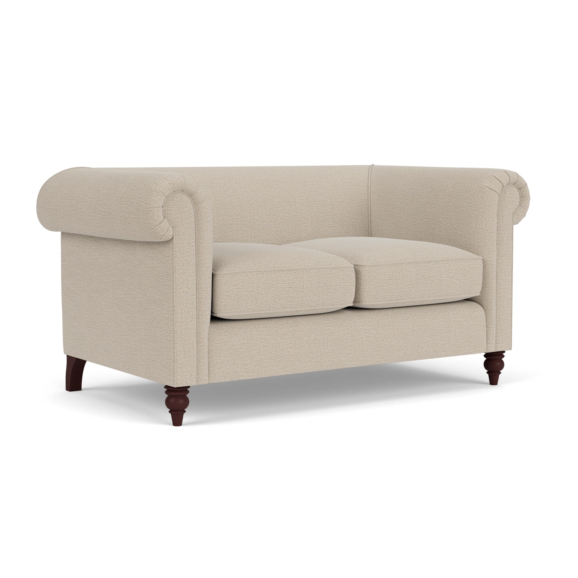 Rayner 2 Seater Sofa in Rustic Weave - Natural with Light legs