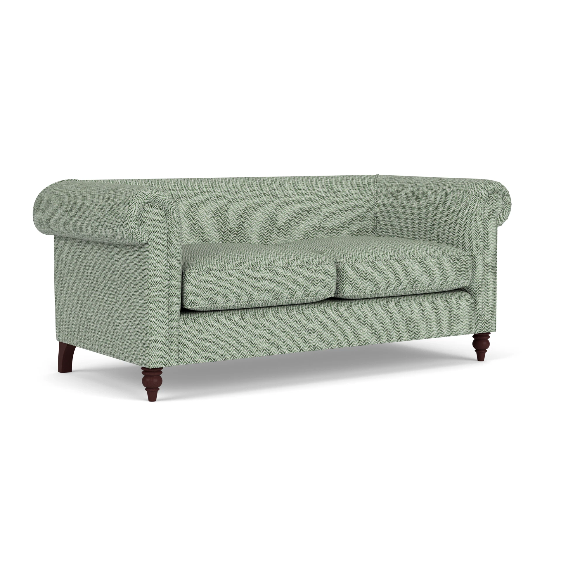 Rayner 3 Seater Sofa in Herringbone Weave - Lake with Light legs