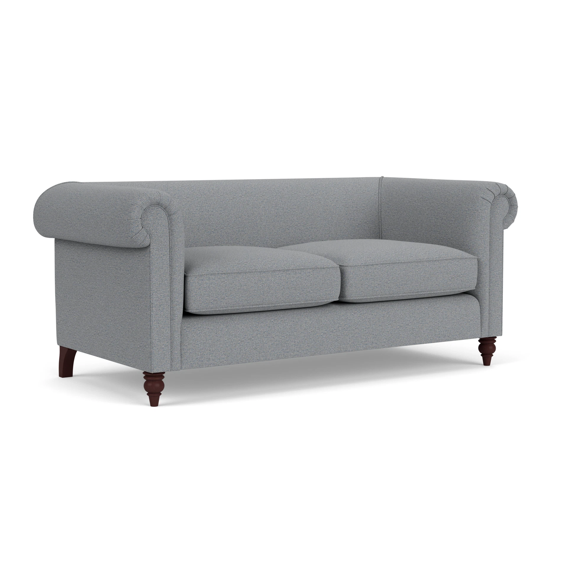 Rayner 3 Seater Sofa in House Weave - Blue Marl with Light legs