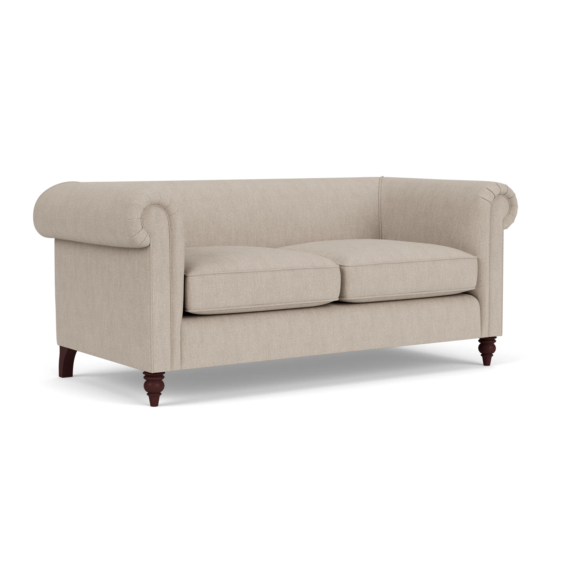Rayner 3 Seater Sofa in Luxury Italian Linen - Natural with Light legs