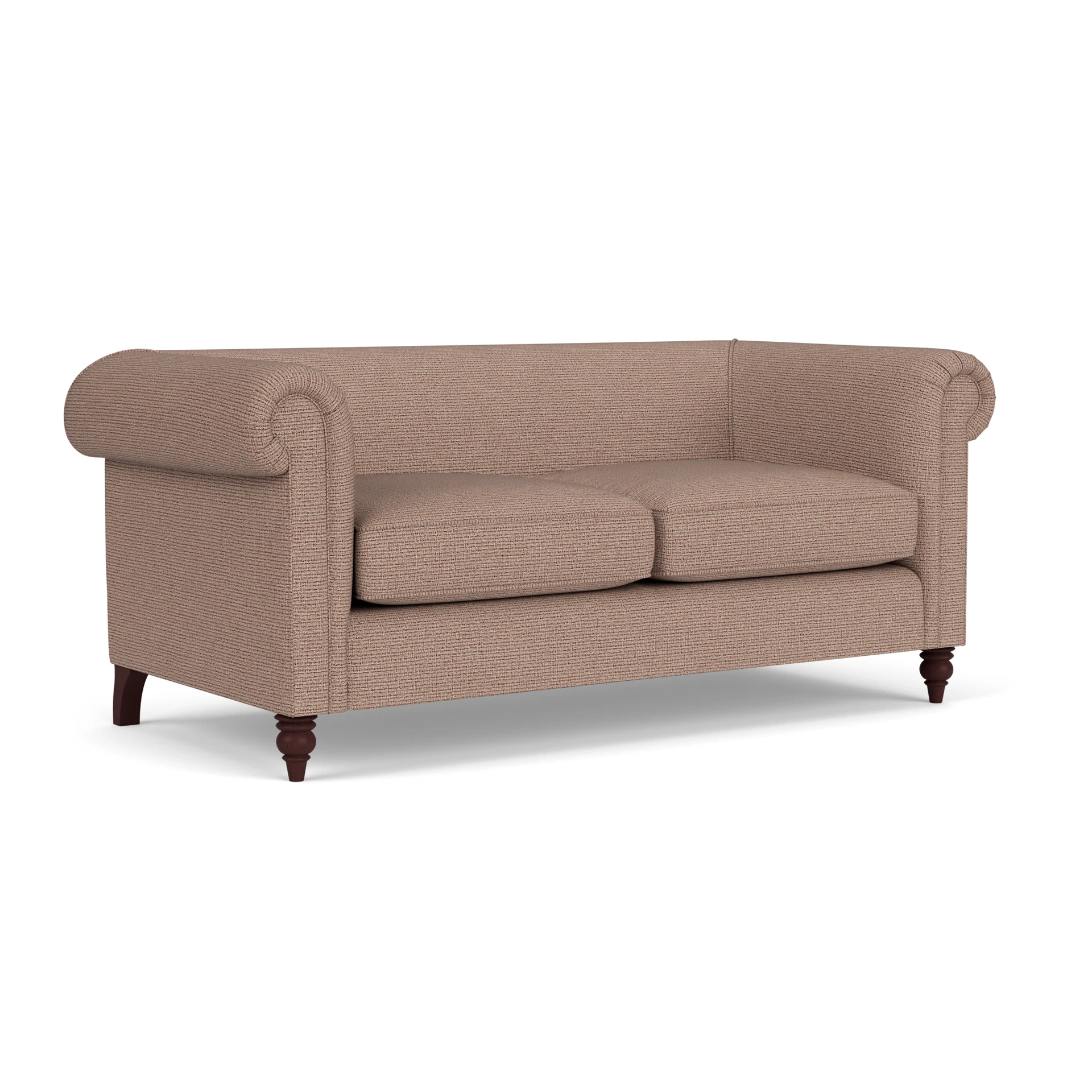 Rayner 3 Seater Sofa in Textured Weave - Autumn Mix with Light legs