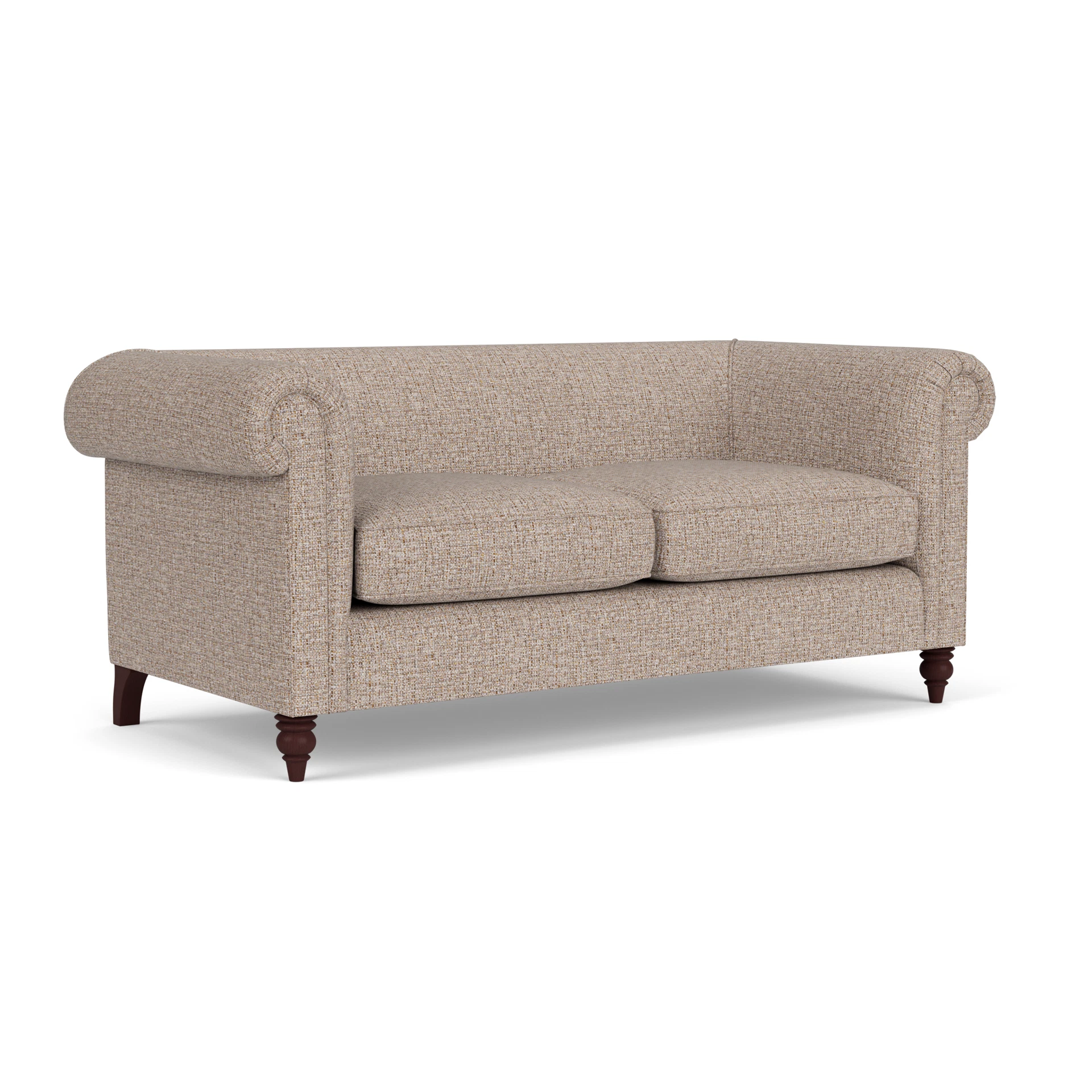 Rayner 3 Seater Sofa in Textured Weave - Natural Mix with Light legs