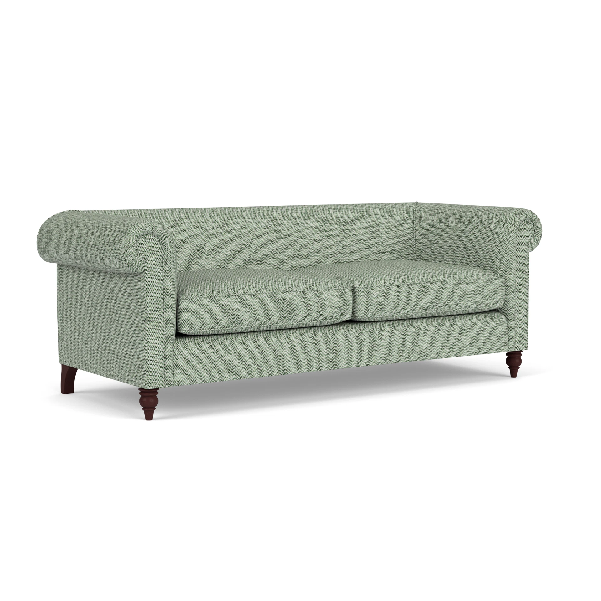 Rayner 4 Seater Sofa in Herringbone Weave - Lake with Light legs