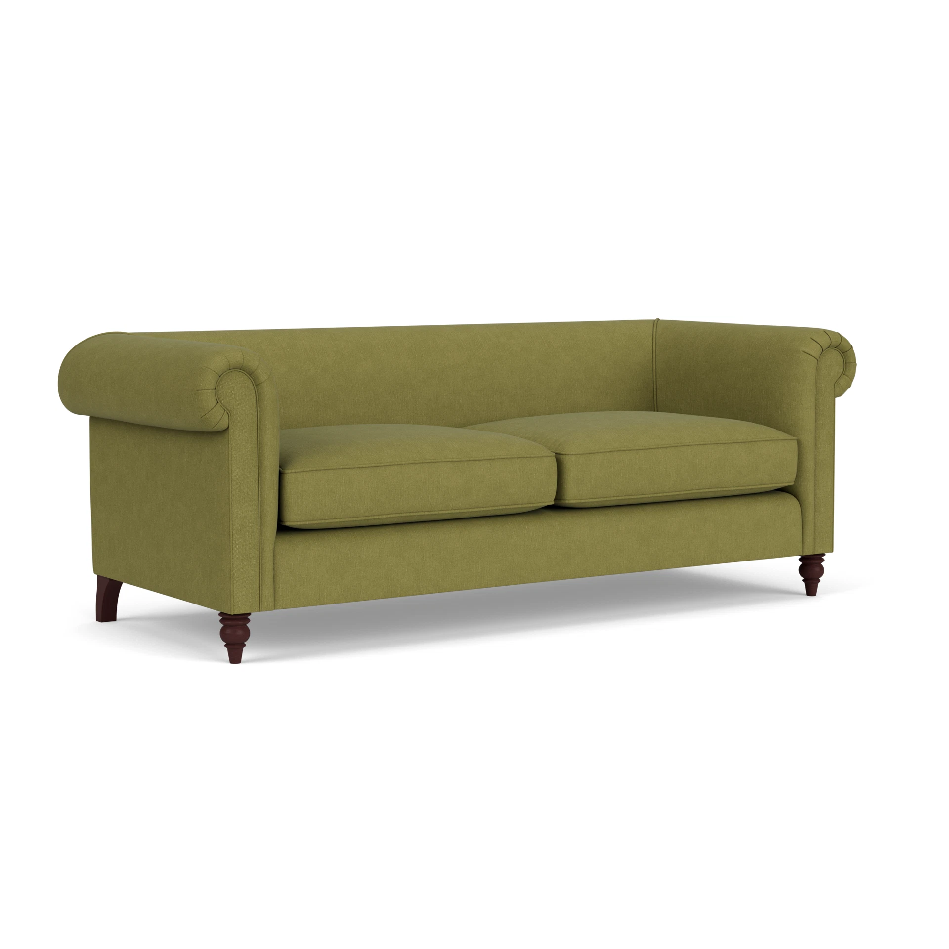 Rayner 4 Seater Sofa in House Linen Mix - Apple with Light legs
