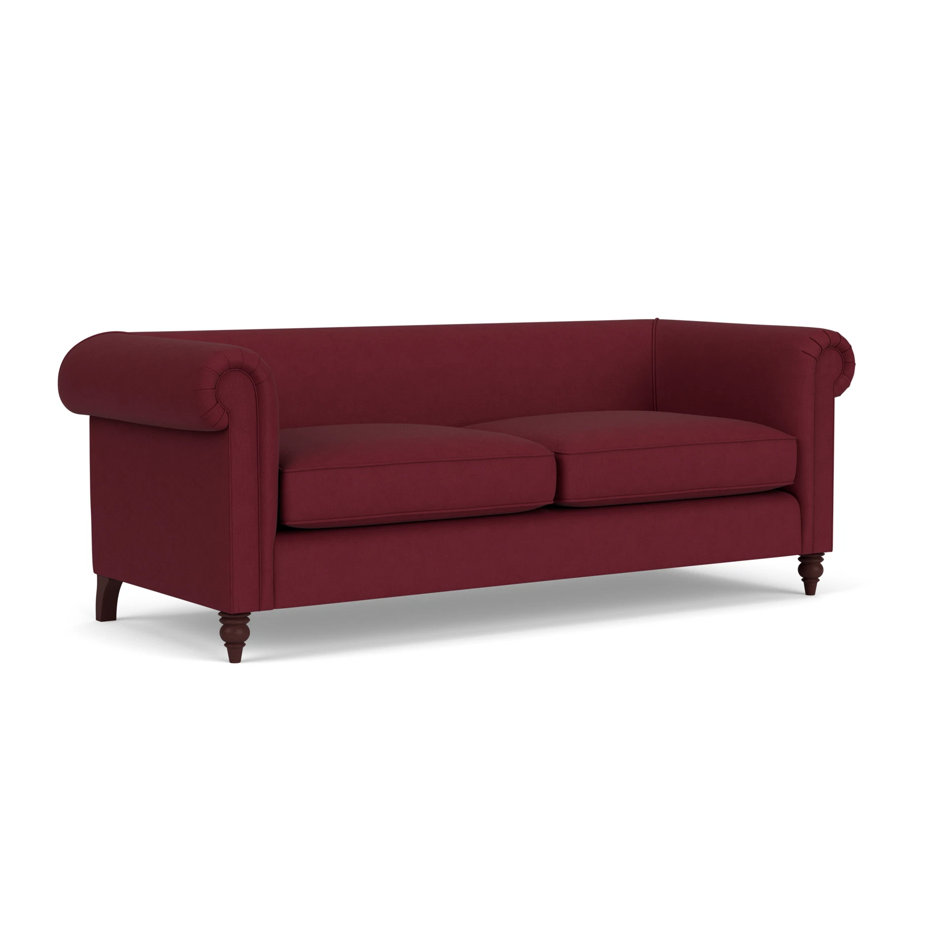 Rayner 4 Seater Sofa in House Linen Mix - Rosehip with Light legs
