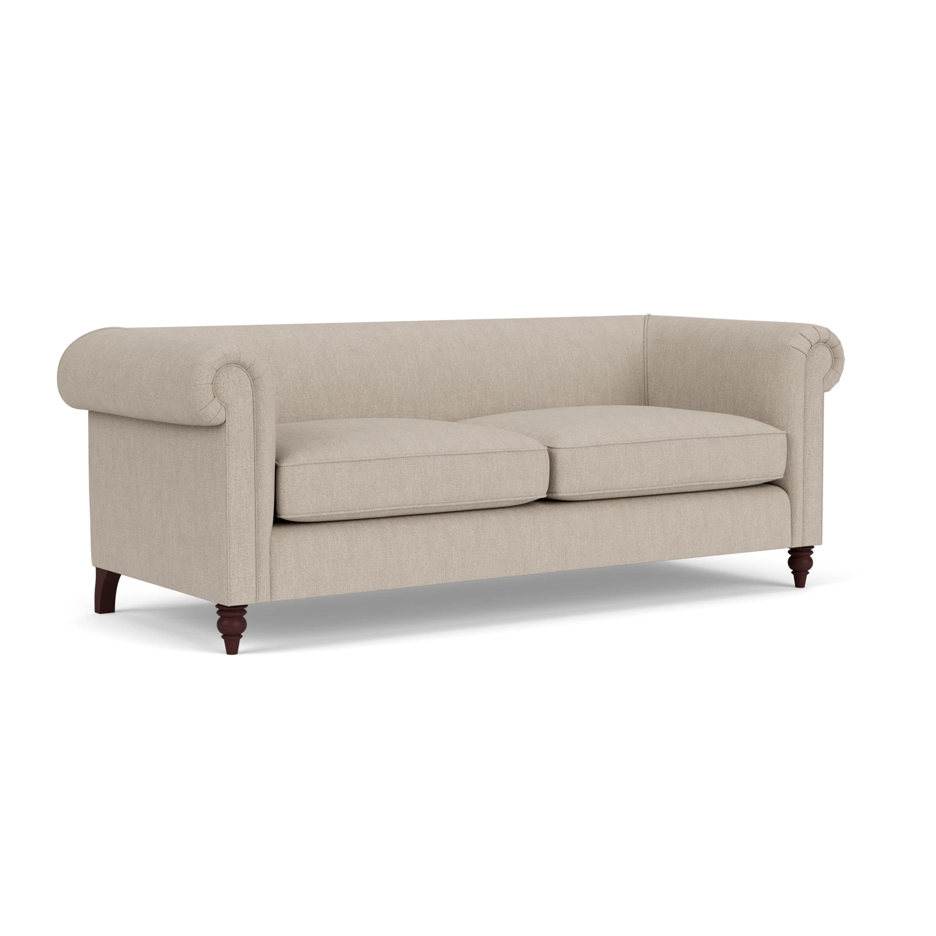 Rayner 4 Seater Sofa in Luxury Italian Linen - Natural with Light legs
