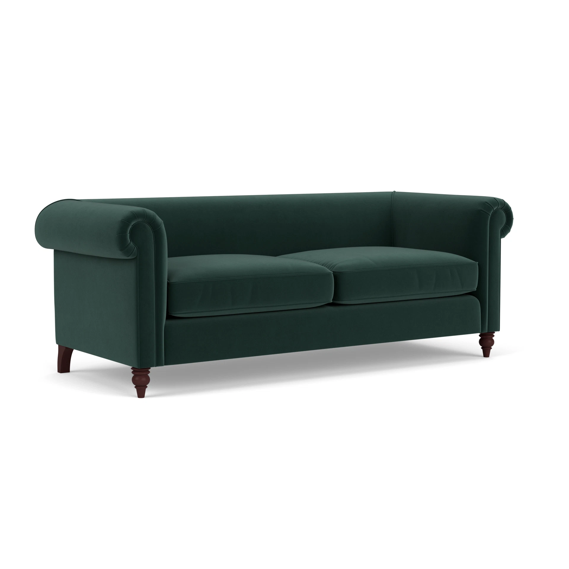 Rayner 4 Seater Sofa in Matt Velvet - Lake with Light legs