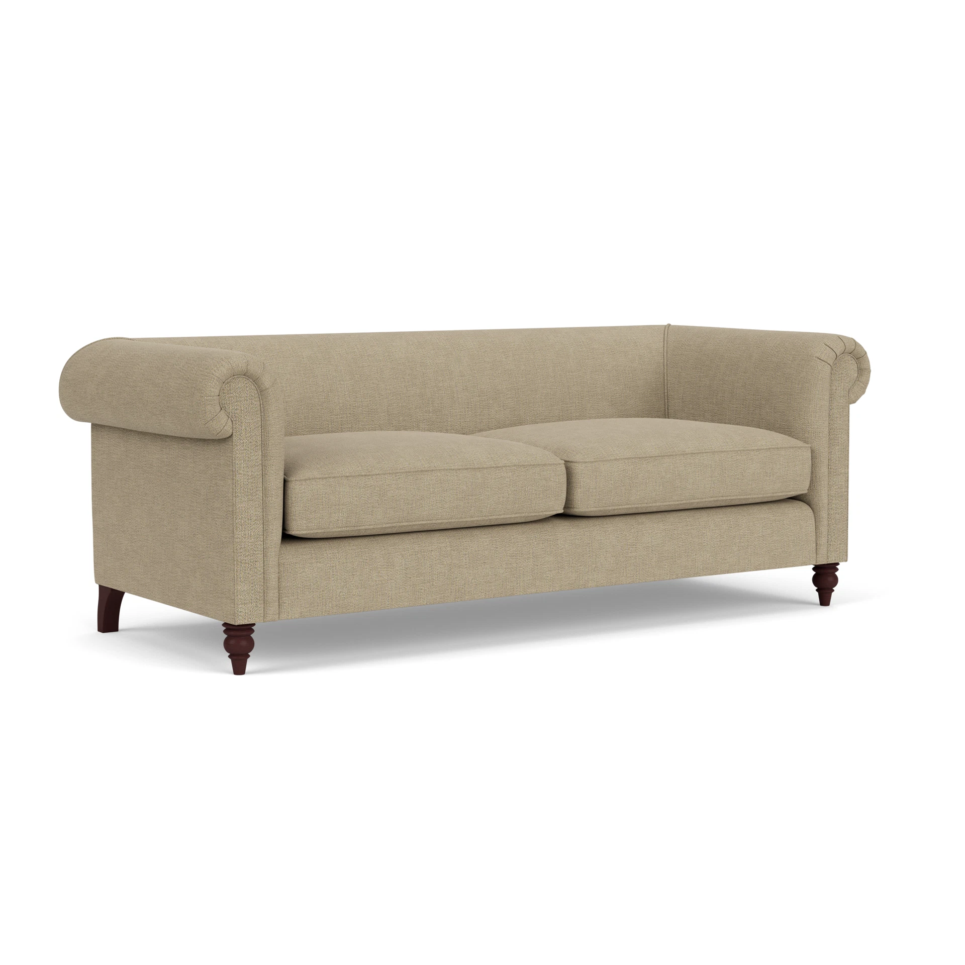 Rayner 4 Seater Sofa in Rustic Weave - Apple with Light legs