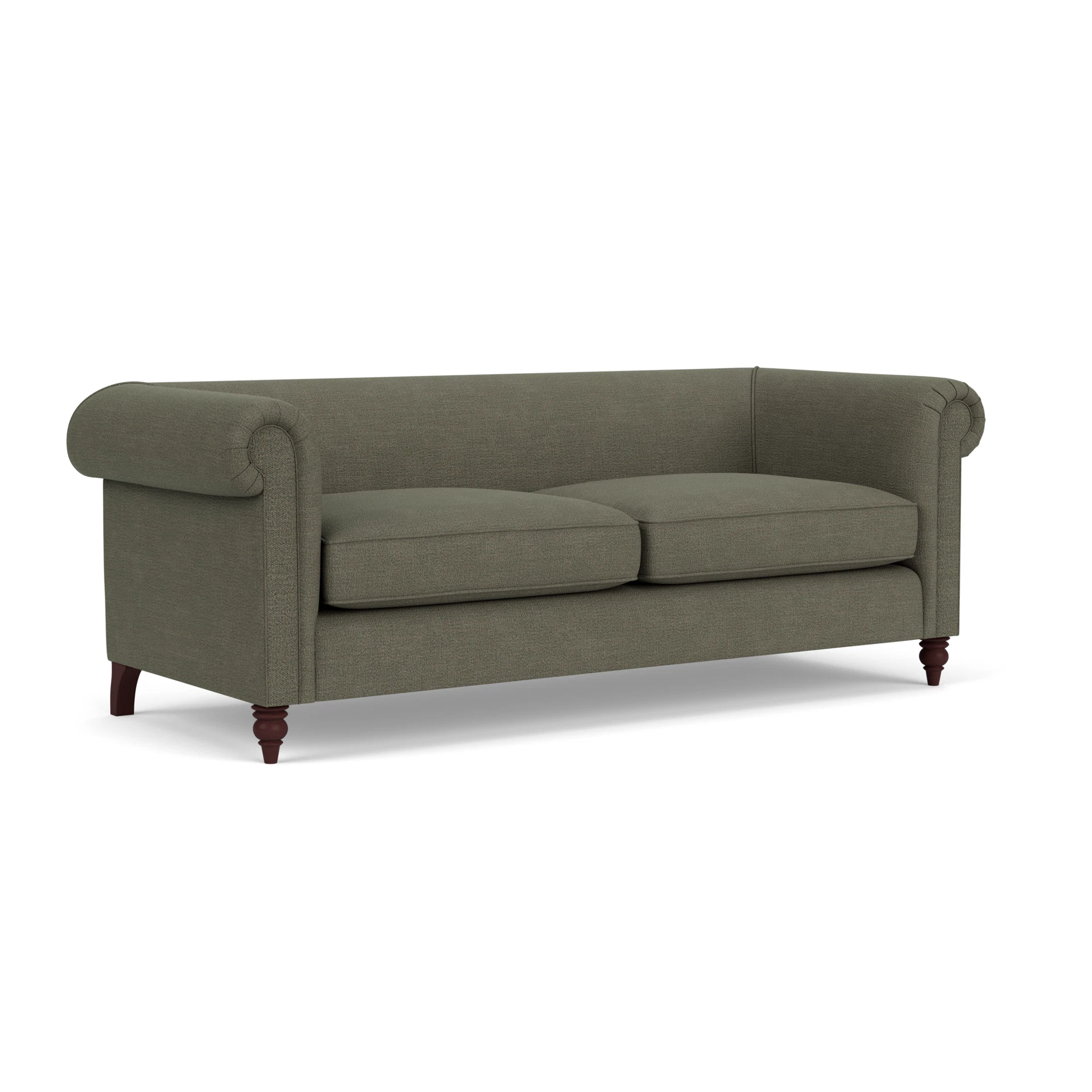 Rayner 4 Seater Sofa in Rustic Weave - Deep Forest with Light legs