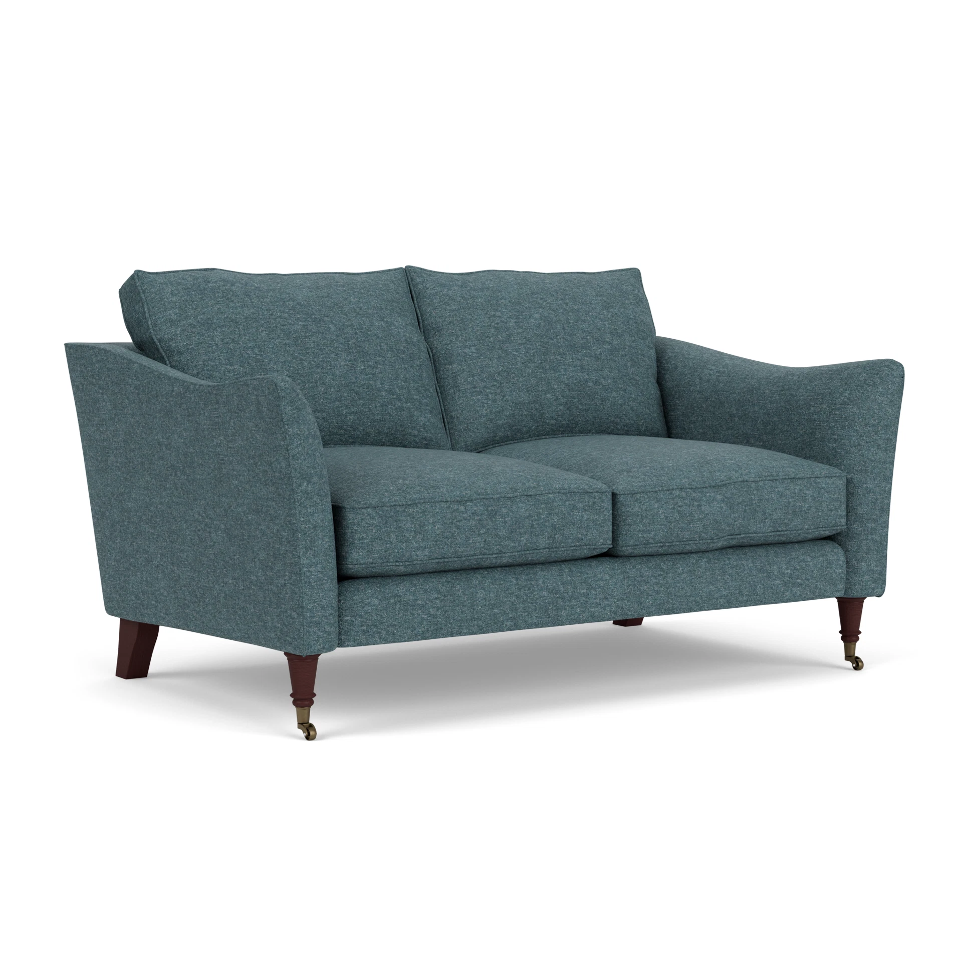 Robinson 2 Seater Sofa in Aquaclean Oxford - Lake Marl with Light legs