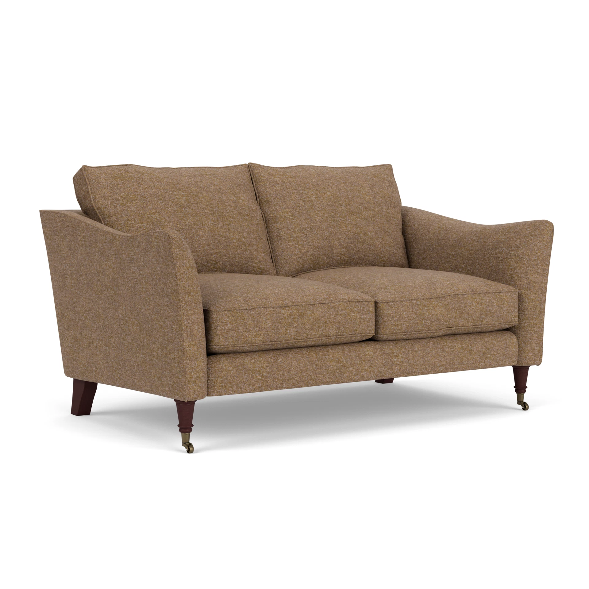 Robinson 2 Seater Sofa in Aquaclean Oxford - Spice with Light legs