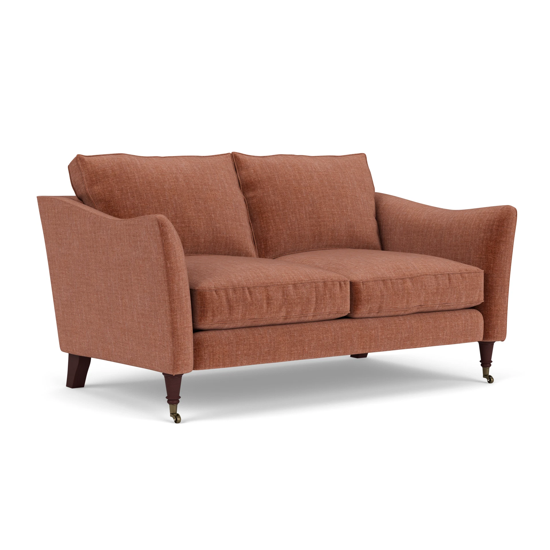 Robinson 2 Seater Sofa in Eco Chenille - Cinnamon with Light legs