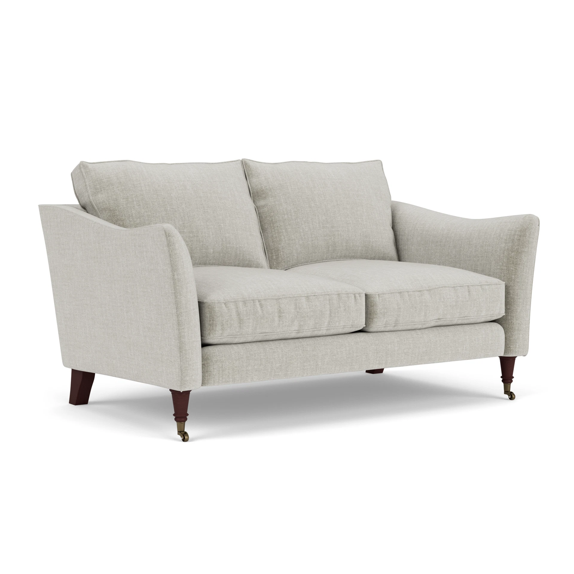 Robinson 2 Seater Sofa in Eco Chenille - Grey Mist with Light legs