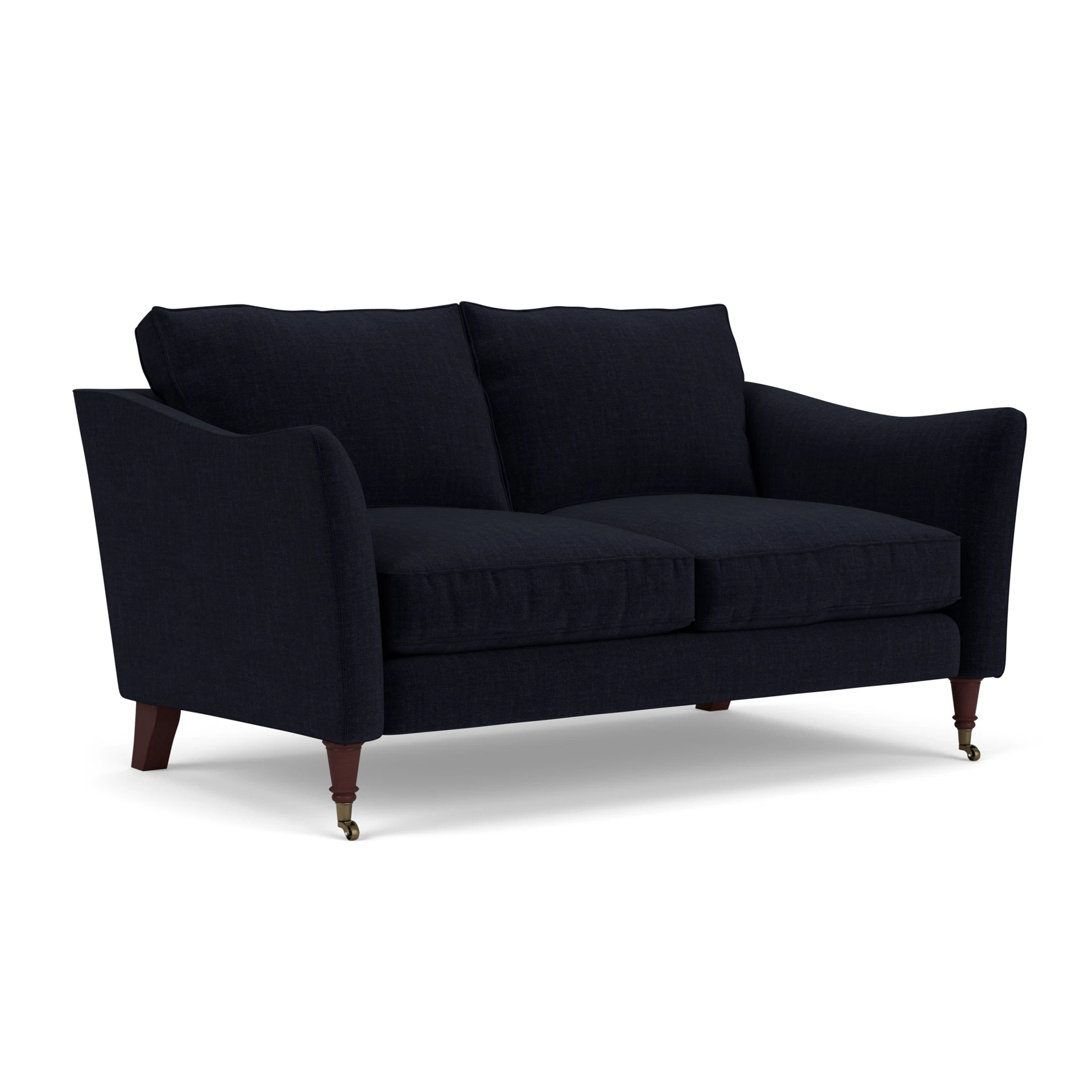 Robinson 2 Seater Sofa in Eco Chenille - Ink with Light legs