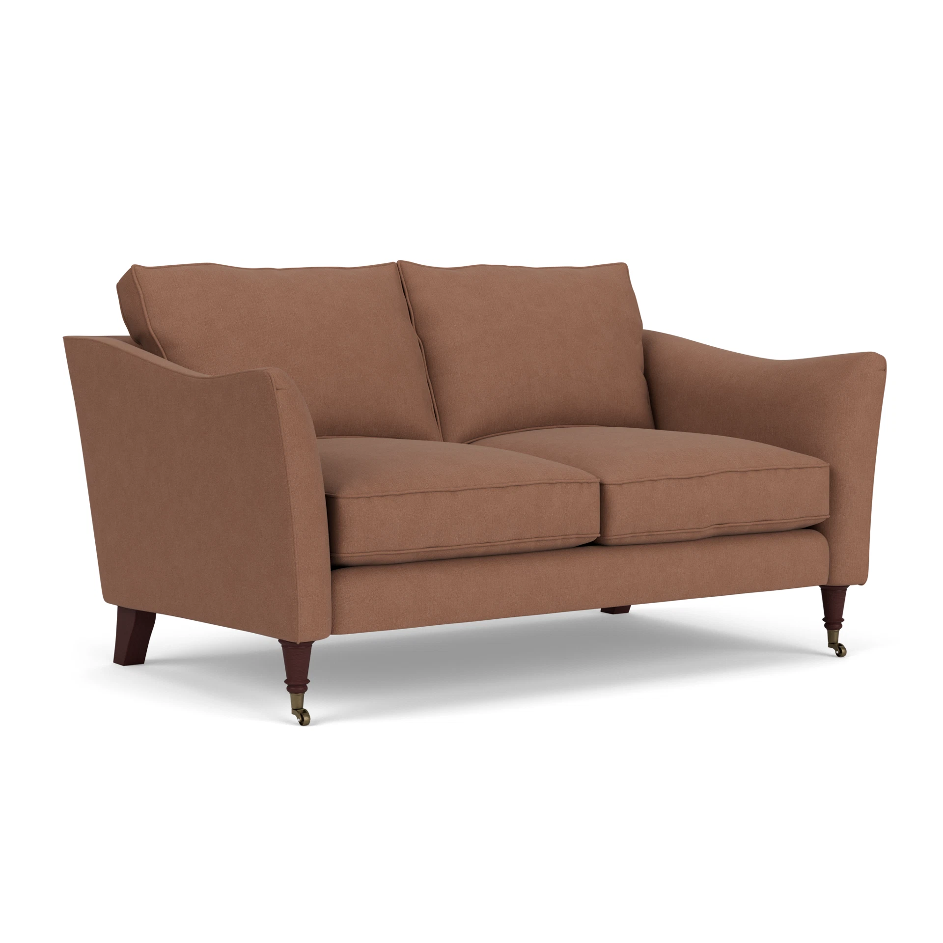 Robinson 2 Seater Sofa in House Linen Mix - Dusky Blush with Light legs