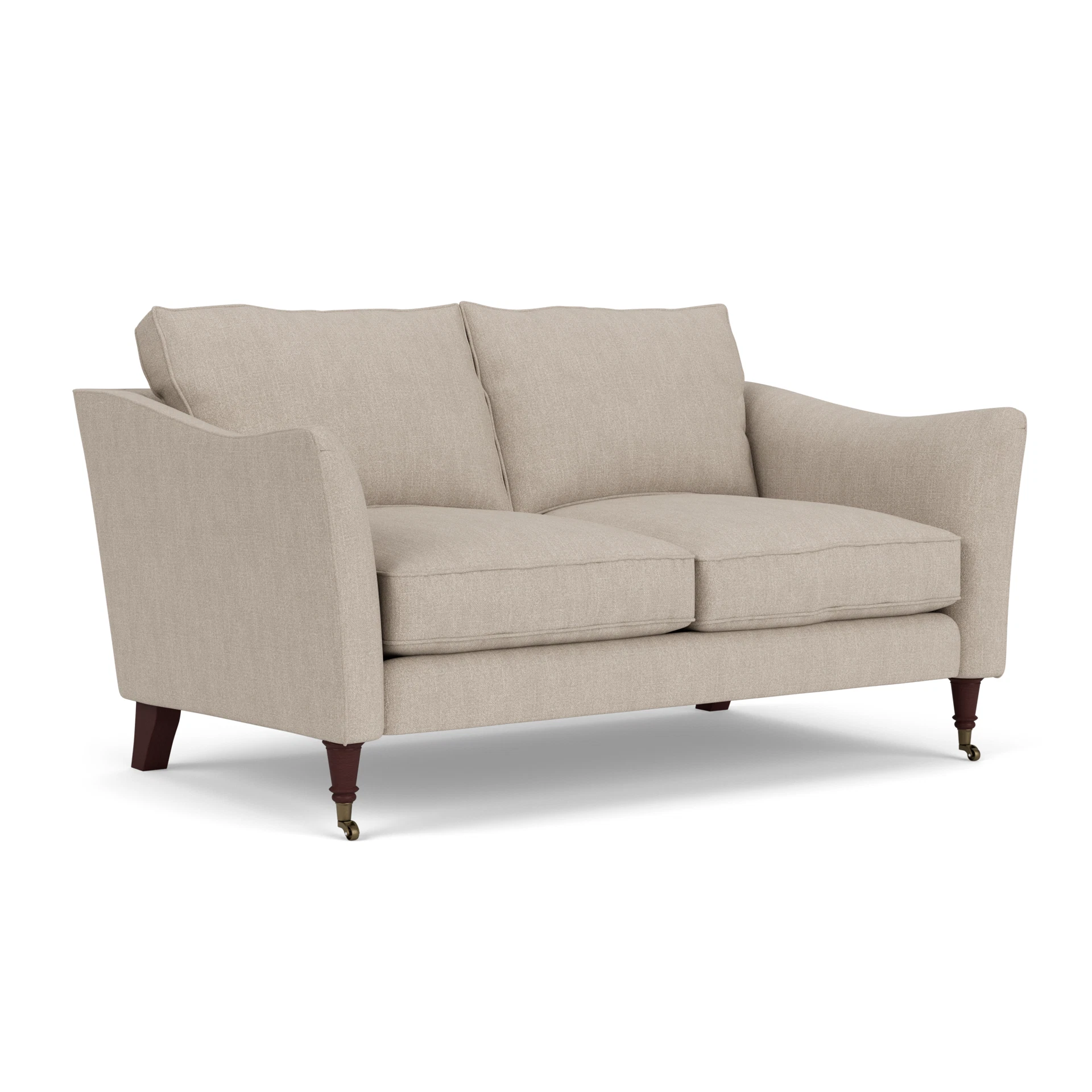 Robinson 2 Seater Sofa in Luxury Italian Linen - Natural with Light legs