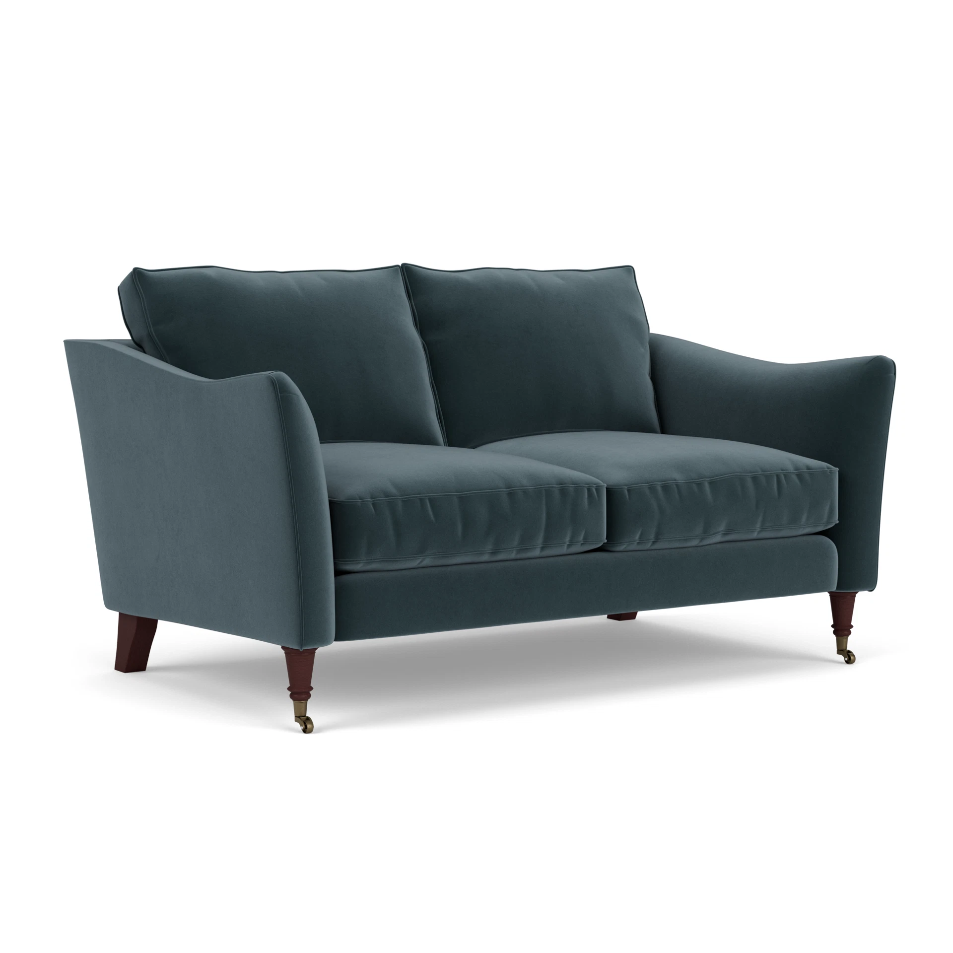 Robinson 2 Seater Sofa in Matt Velvet - Night Sky with Light legs