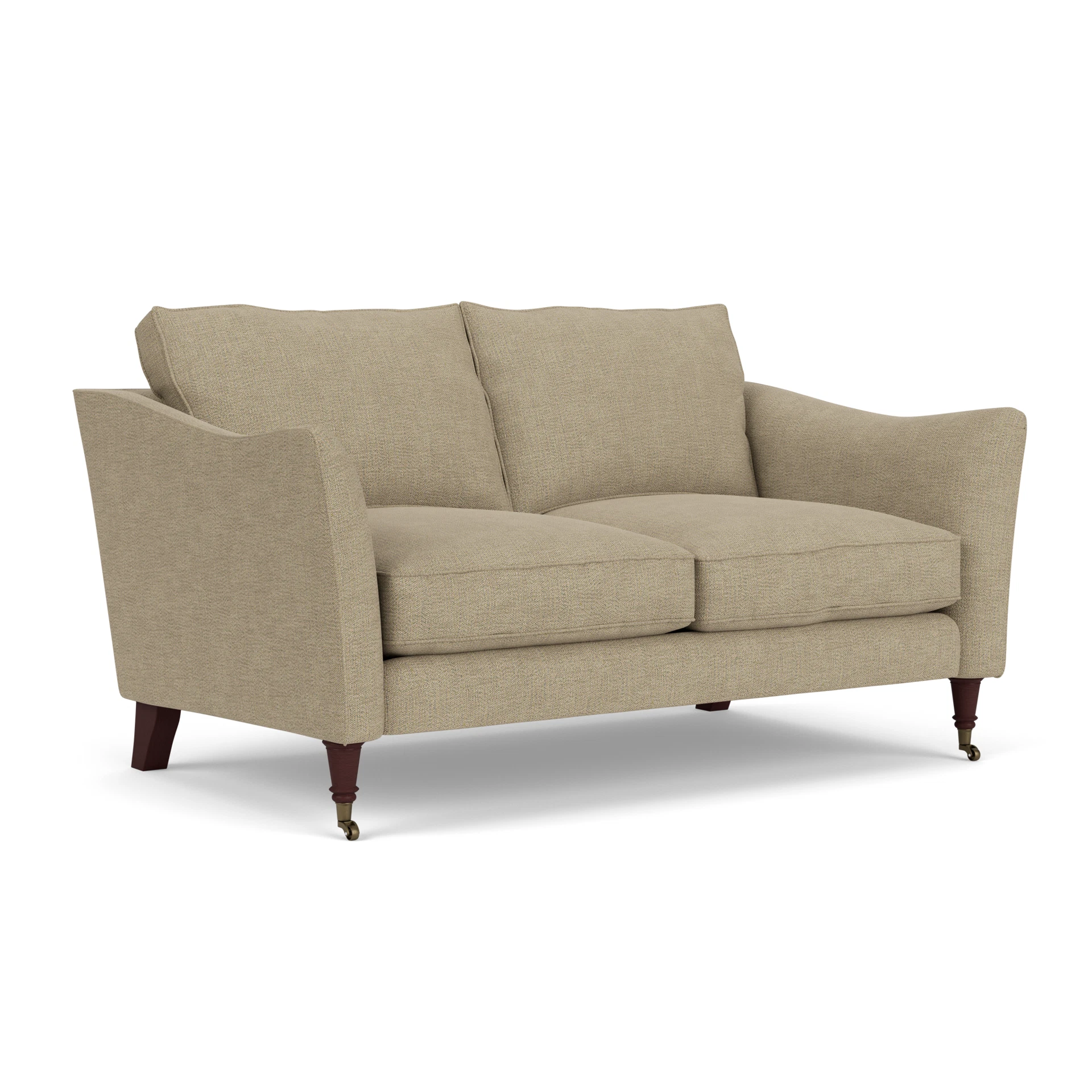Robinson 2 Seater Sofa in Rustic Weave - Apple with Light legs