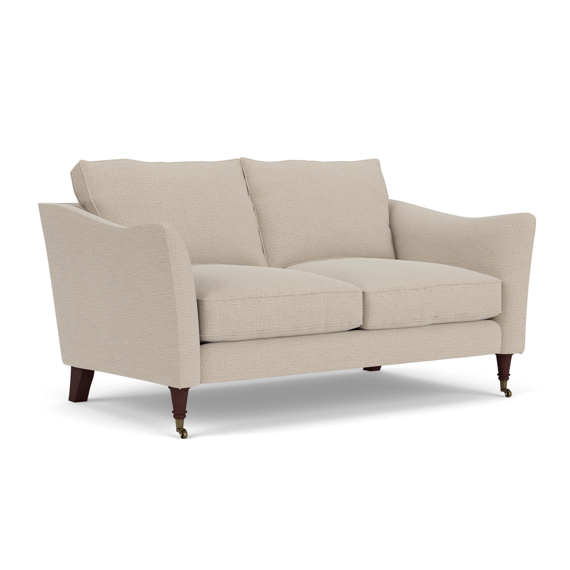 Robinson 2 Seater Sofa in Rustic Weave - Natural with Light legs