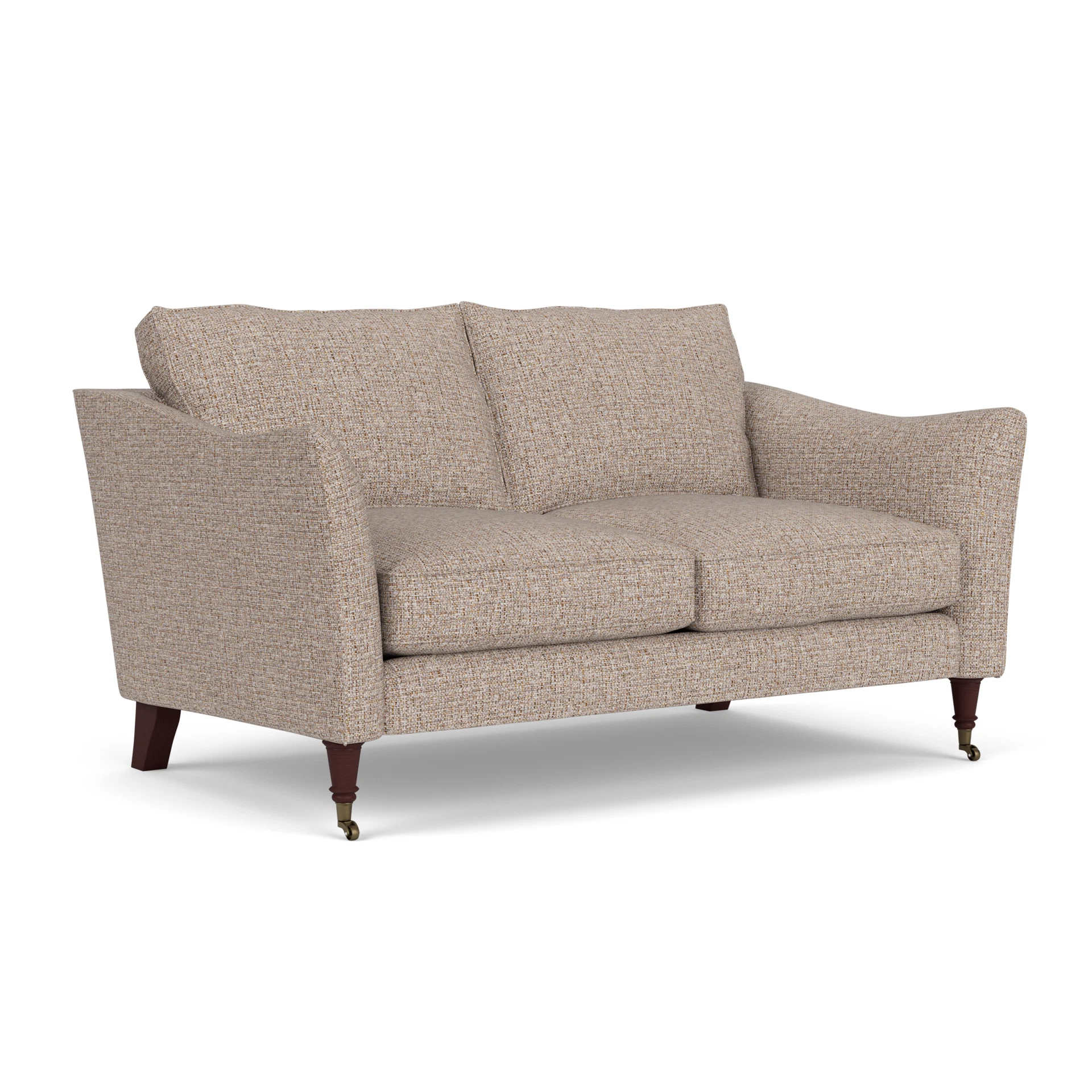 Robinson 2 Seater Sofa in Textured Weave - Natural Mix with Light legs