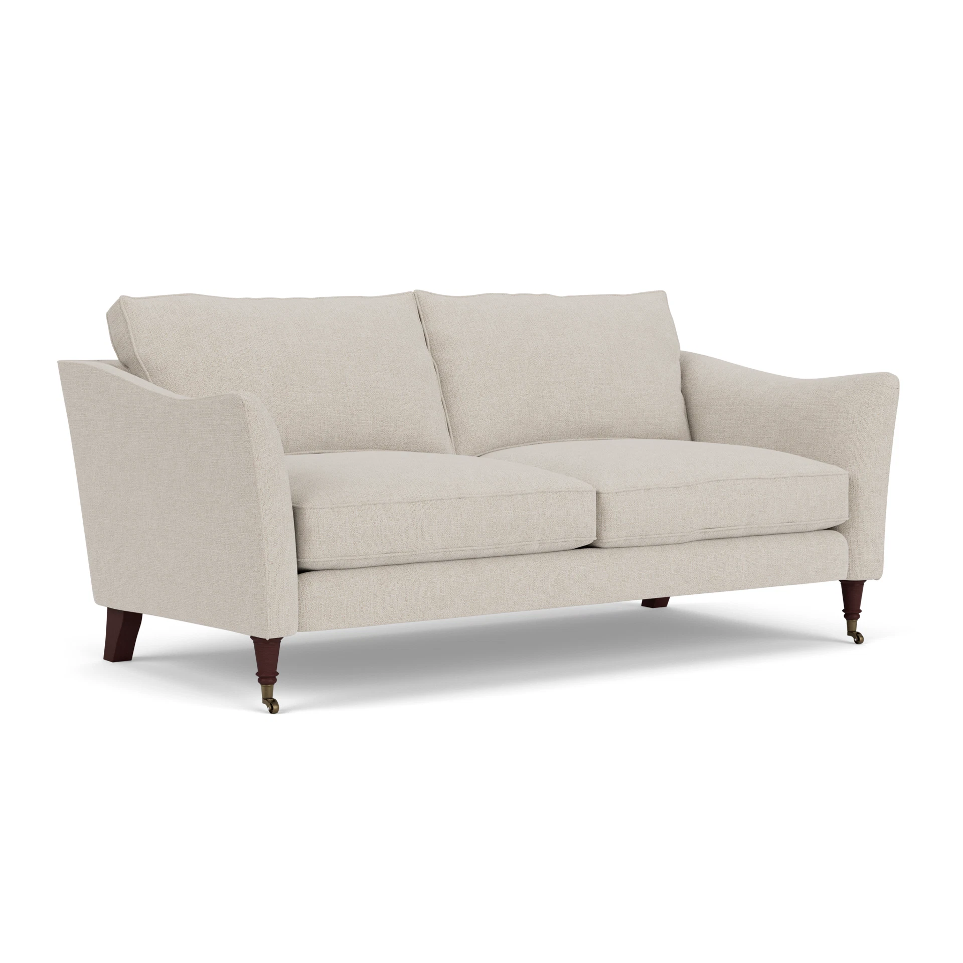 Robinson 3 Seater Sofa in Aquaclean Oxford - Natural with Light legs