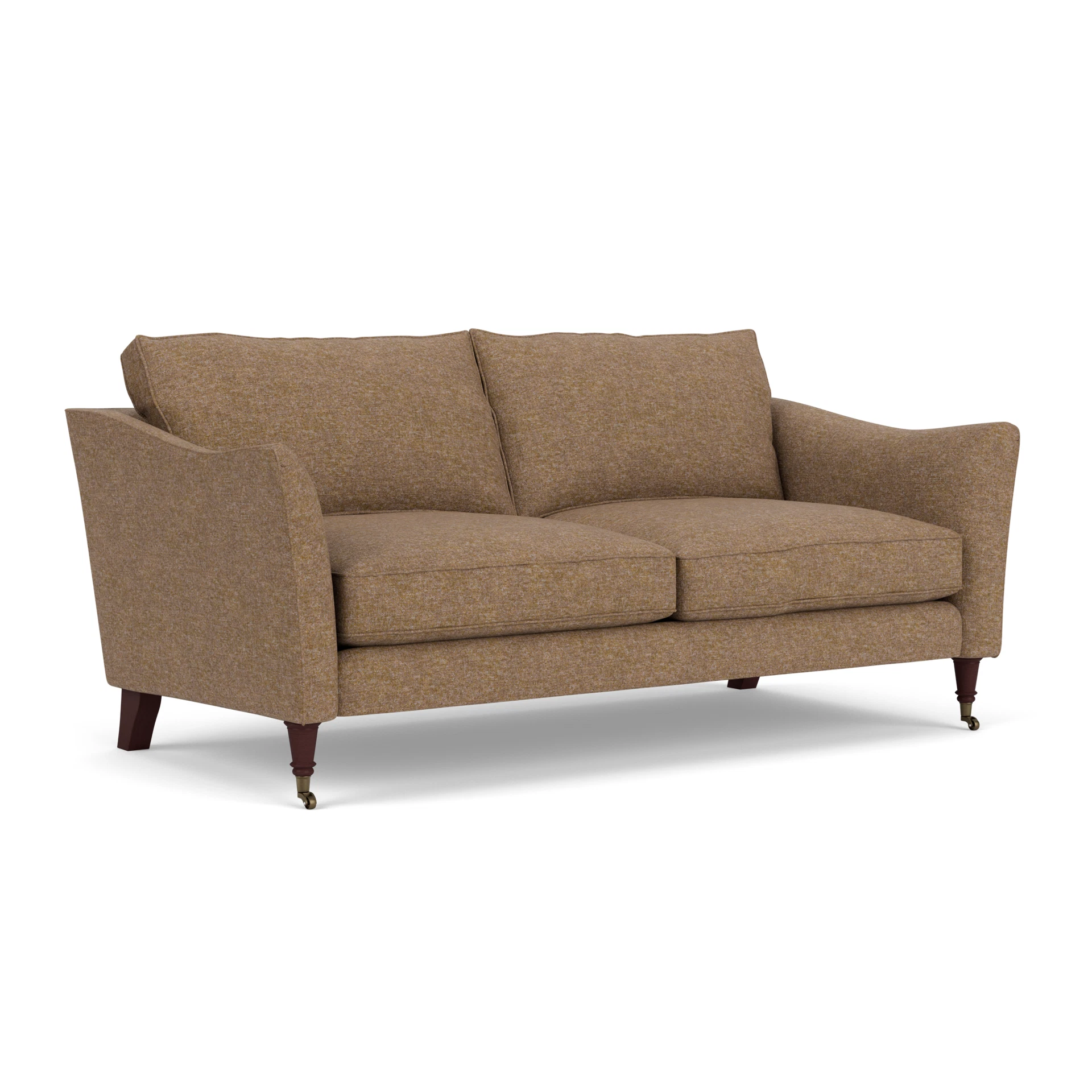 Robinson 3 Seater Sofa in Aquaclean Oxford - Spice with Light legs