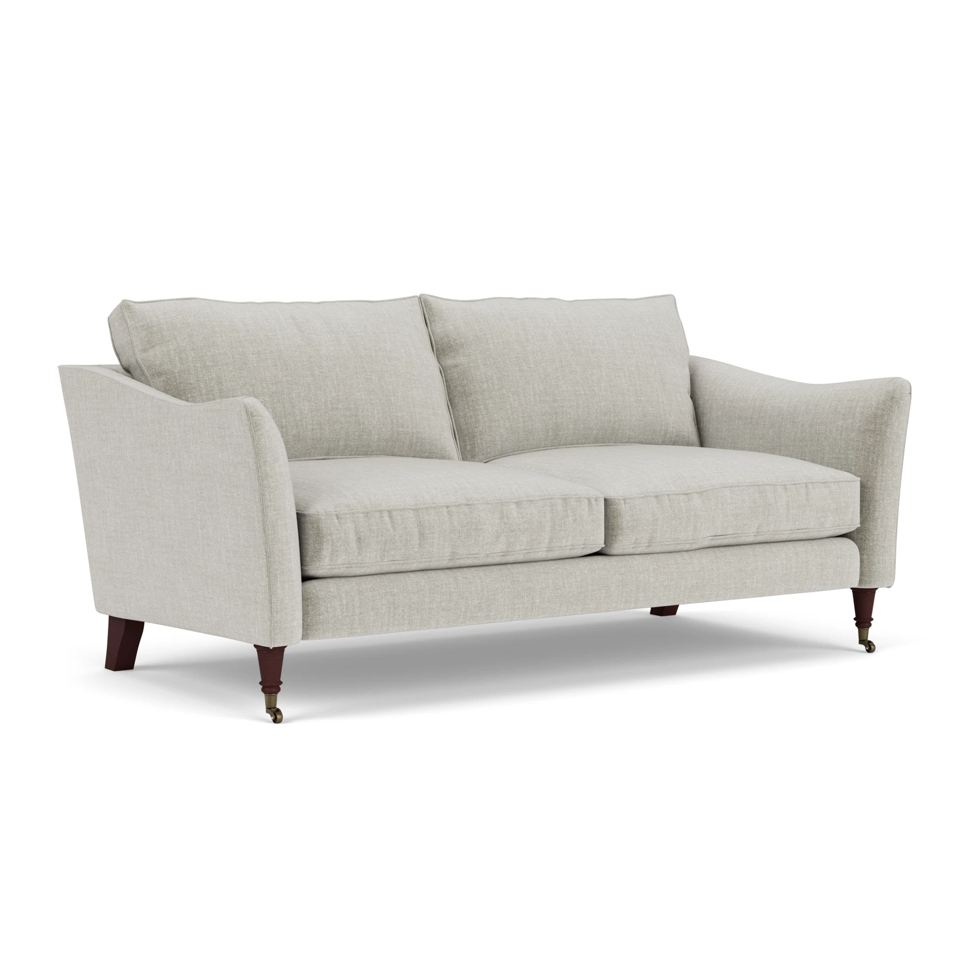 Robinson 3 Seater Sofa in Eco Chenille - Grey Mist with Light legs