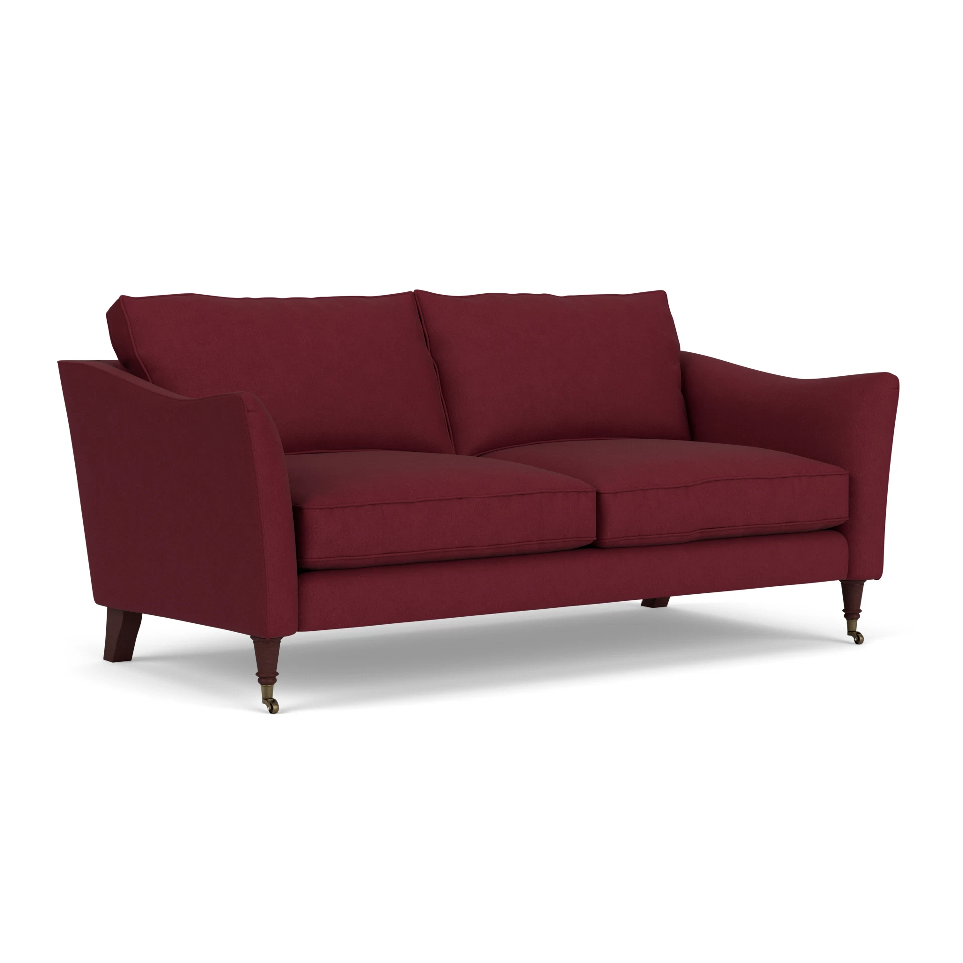 Robinson 3 Seater Sofa in House Linen Mix - Rosehip with Light legs