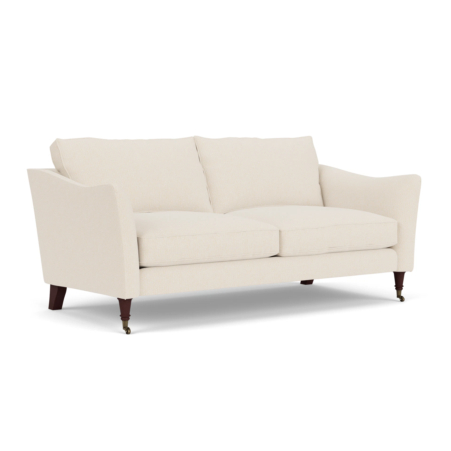 Robinson 3 Seater Sofa in House Weave - Cream with Light legs