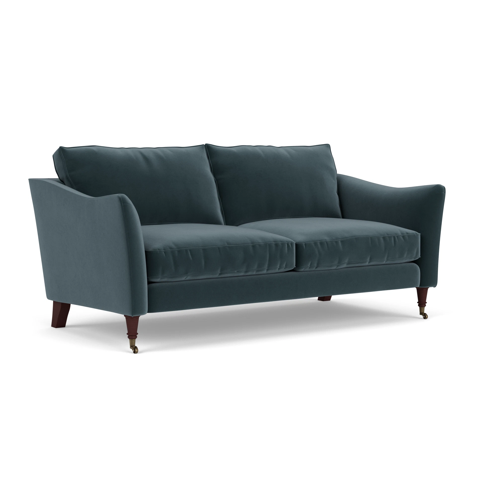 Robinson 3 Seater Sofa in Matt Velvet - Night Sky with Light legs
