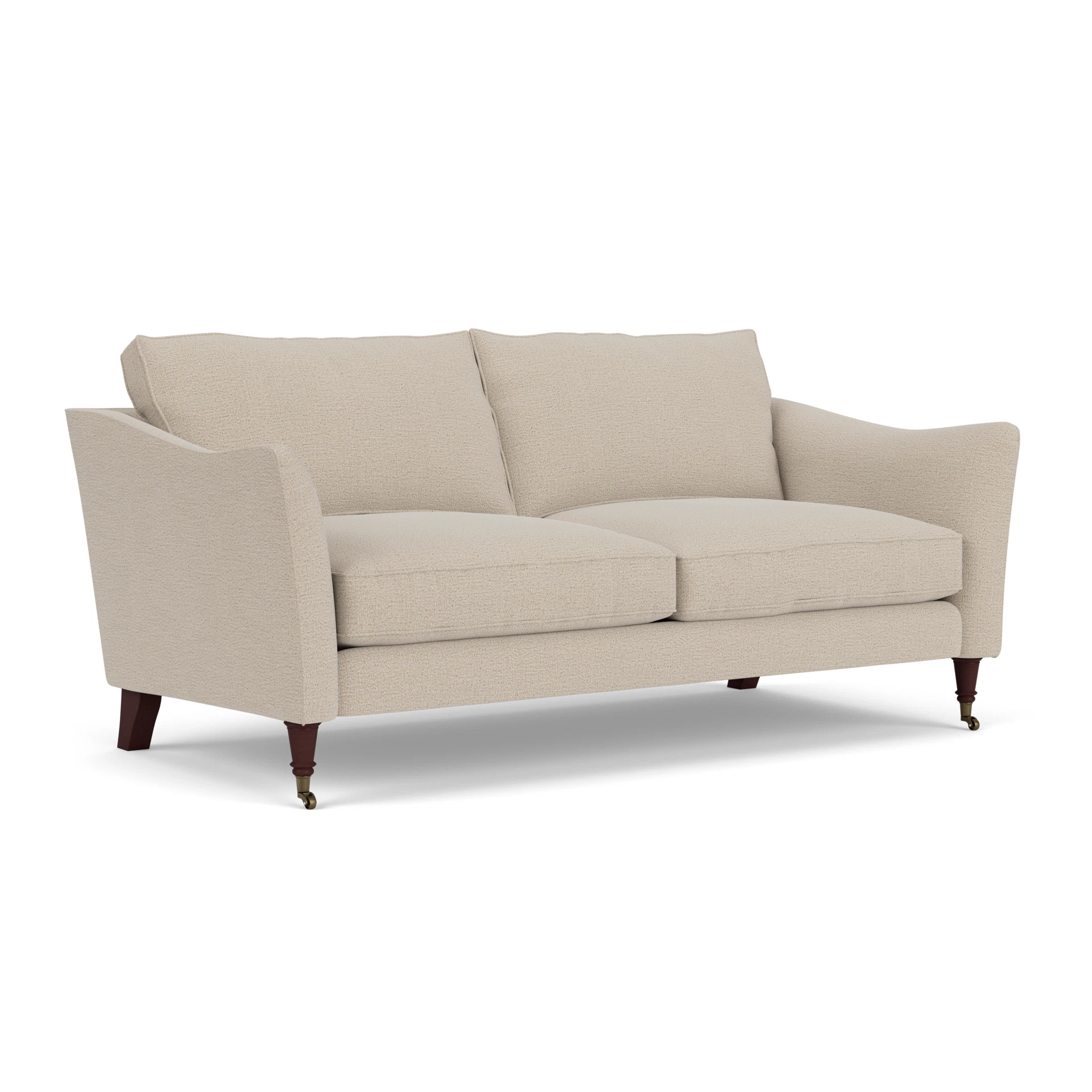 Robinson 3 Seater Sofa in Rustic Weave - Natural with Light legs