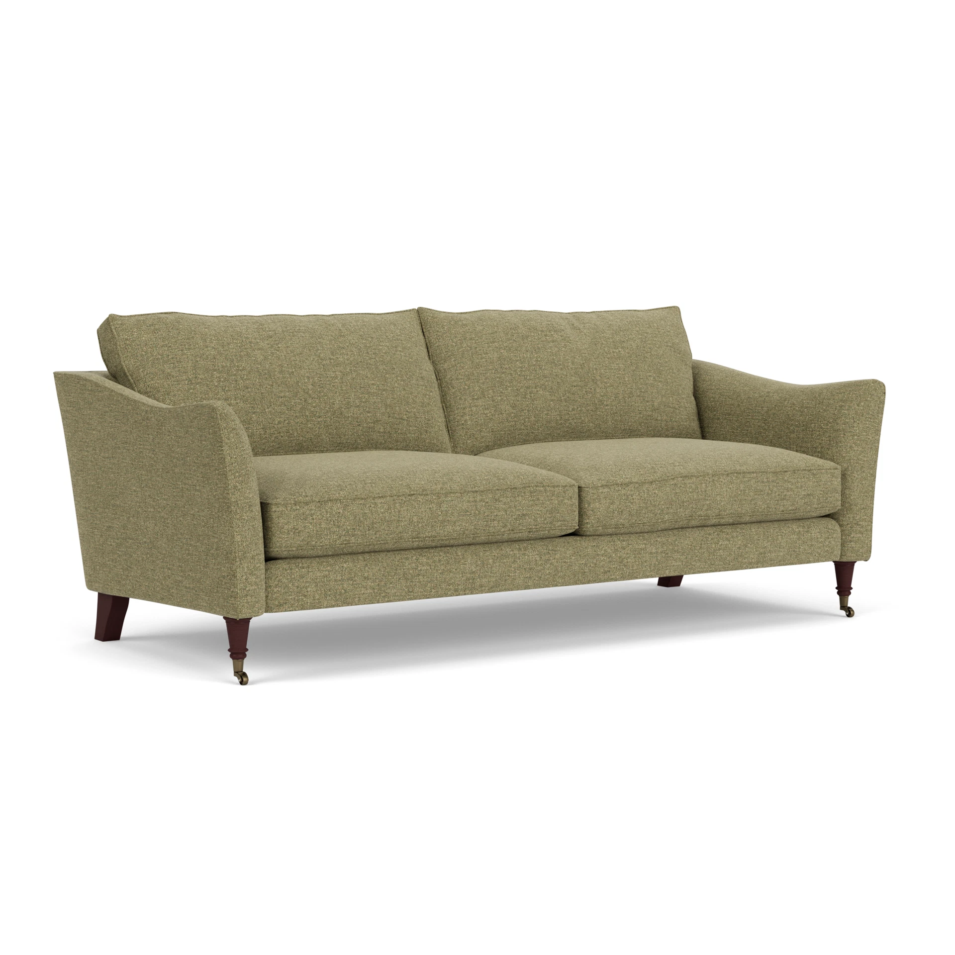 Robinson 4 Seater Sofa in Aquaclean Oxford - Sage with Light legs