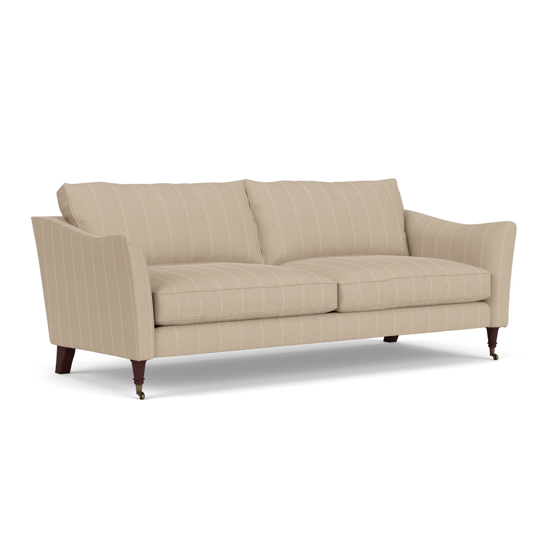Robinson 4 Seater Sofa in Compton Stripe - Natural with Light legs