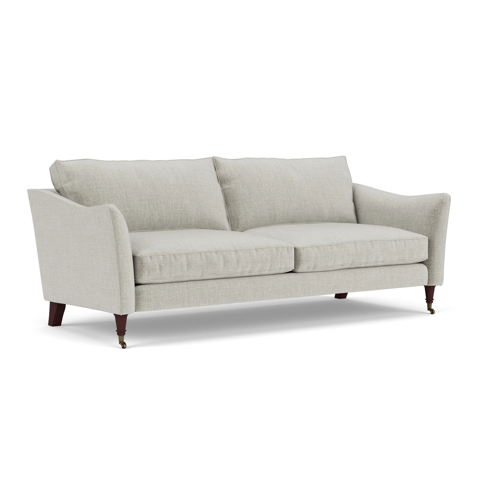 Robinson 4 Seater Sofa in Eco Chenille - Grey Mist with Light legs
