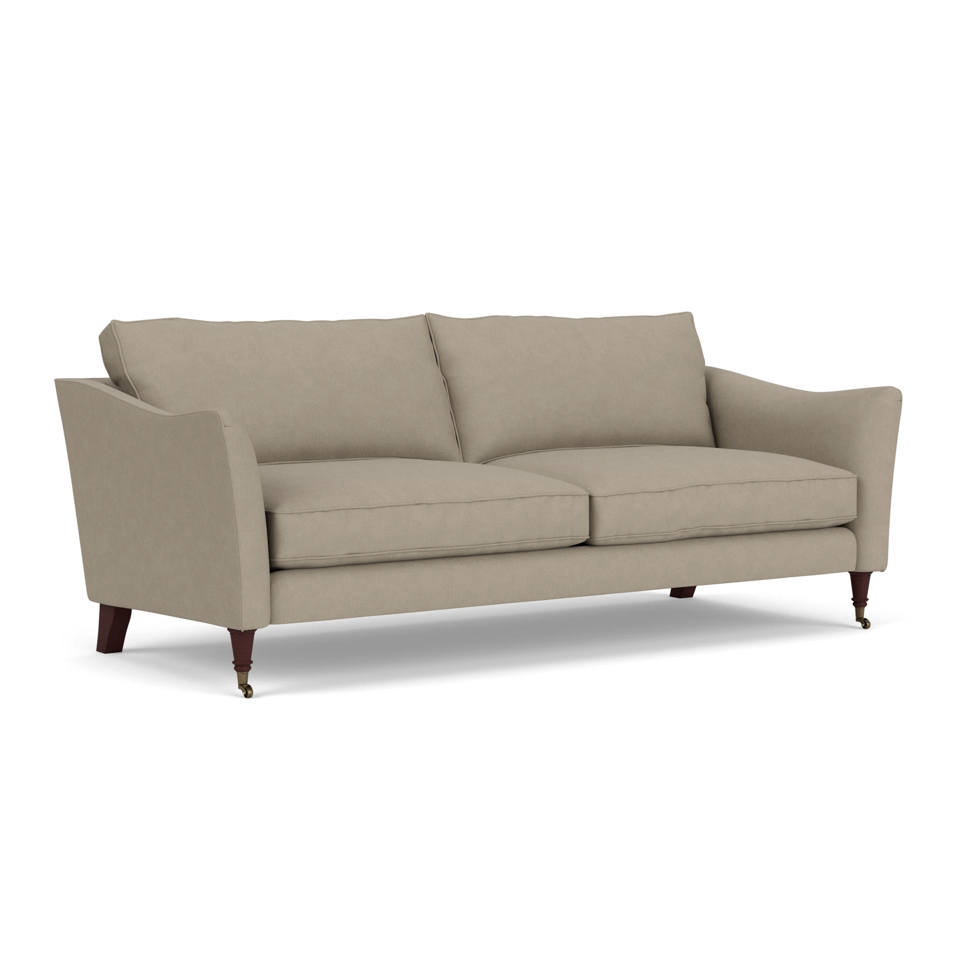 Robinson 4 Seater Sofa in House Linen Mix - Dove Grey with Light legs