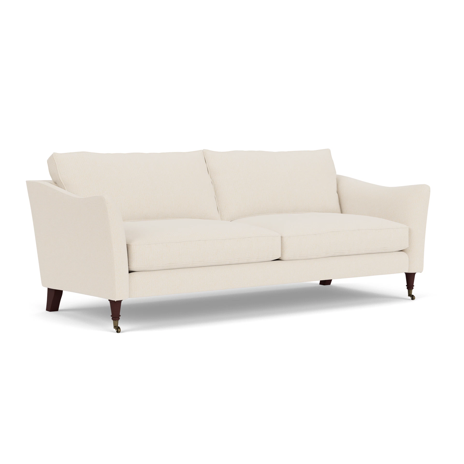 Robinson 4 Seater Sofa in House Weave - Cream with Light legs