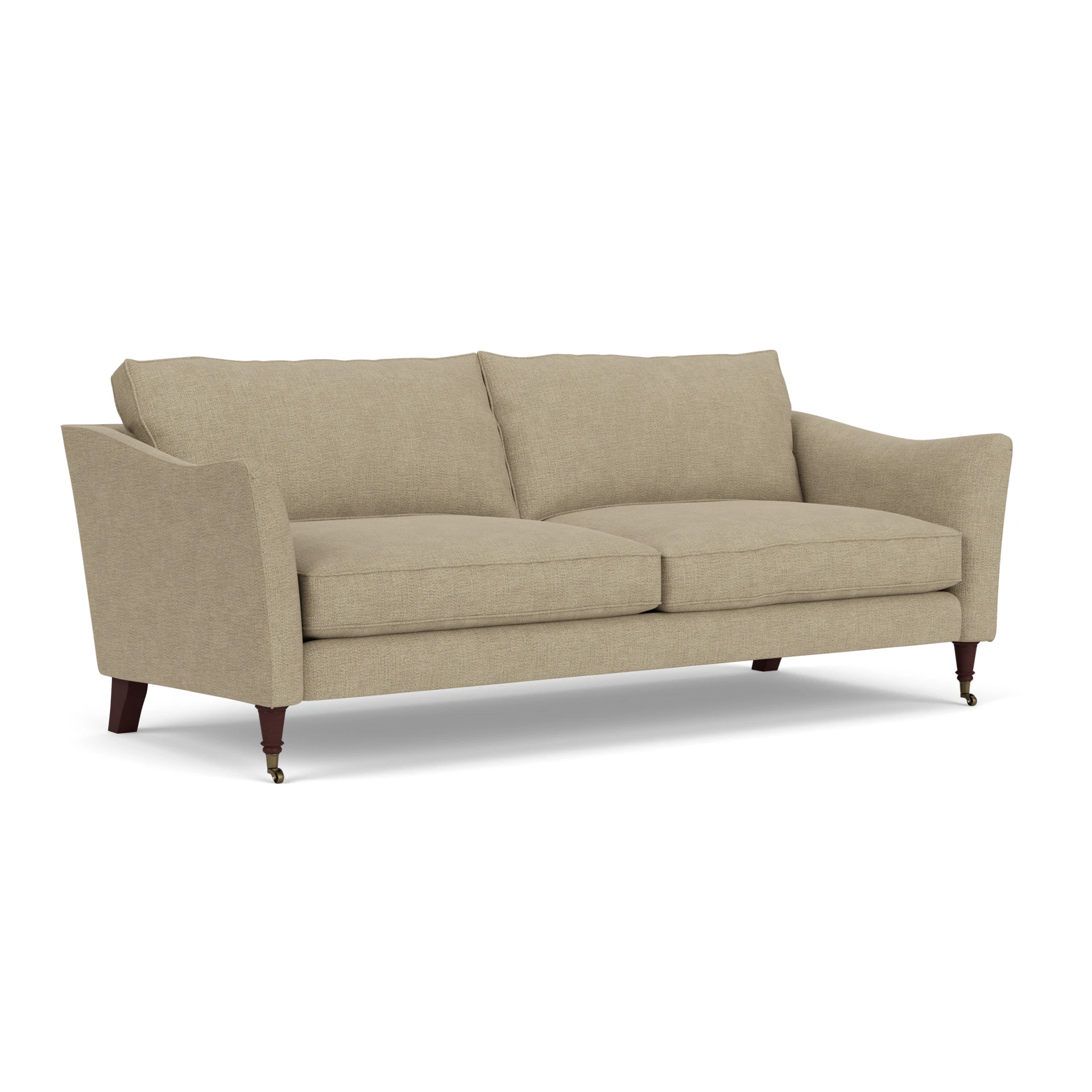 Robinson 4 Seater Sofa in Rustic Weave - Apple with Light legs