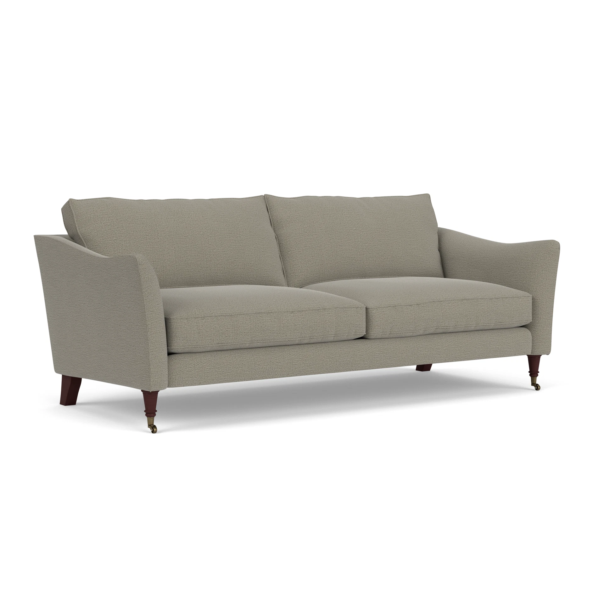 Robinson 4 Seater Sofa in Rustic Weave - Flax with Light legs