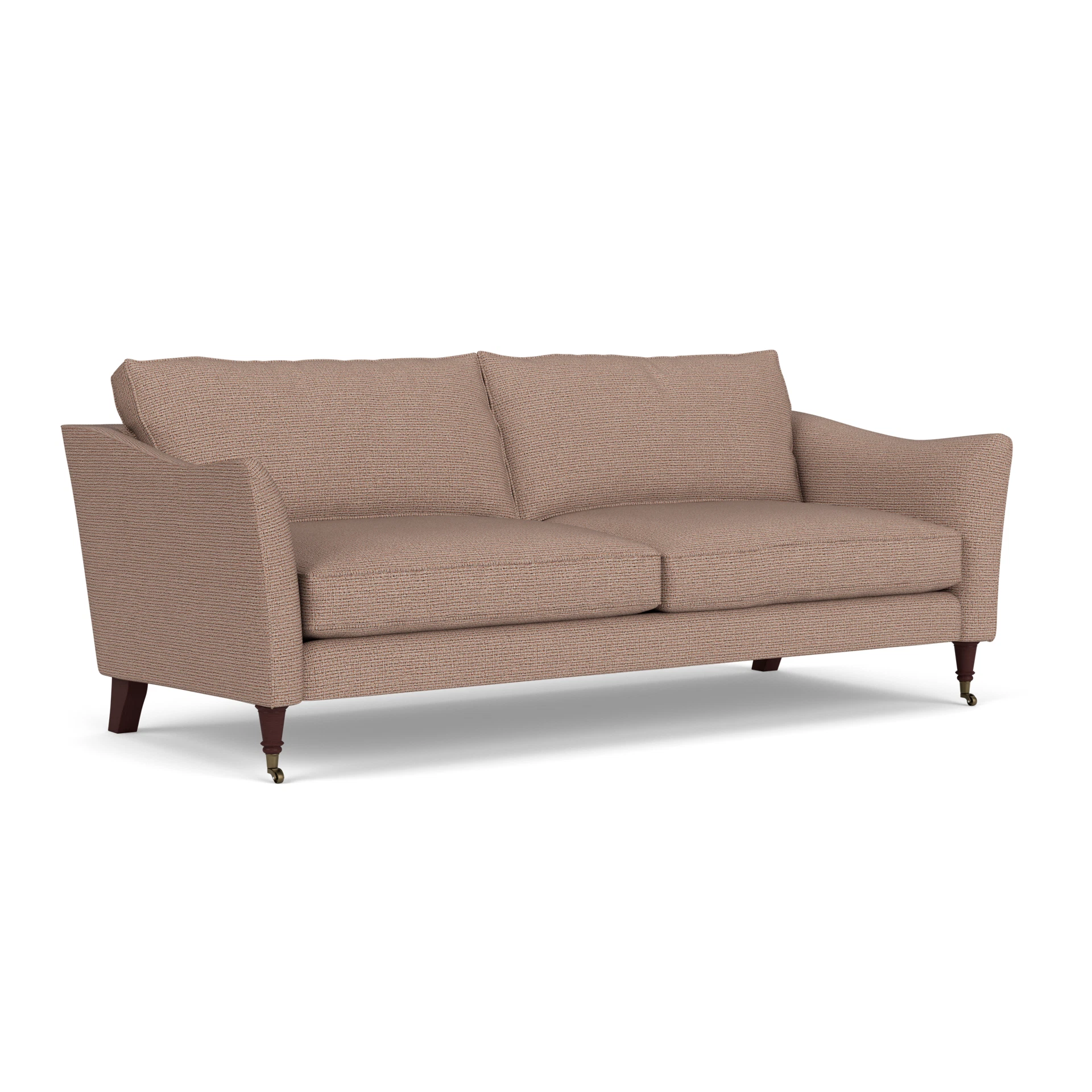 Robinson 4 Seater Sofa in Textured Weave - Autumn Mix with Light legs