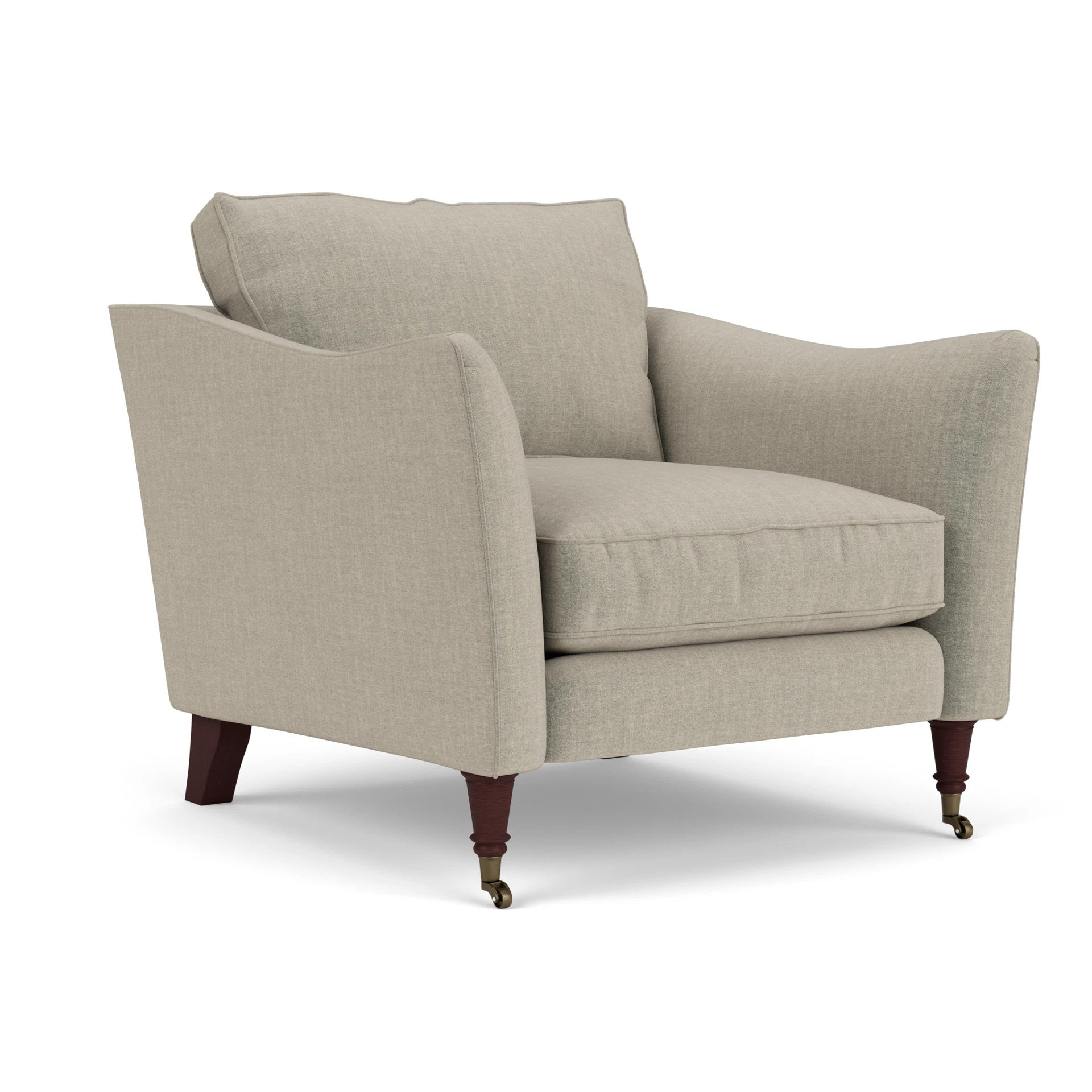 Robinson Armchair in Eco Chenille - Natural with Light legs