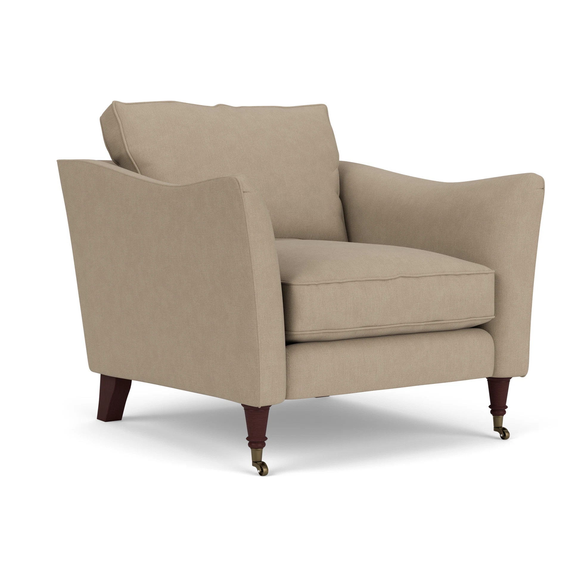 Robinson Armchair in House Linen Mix - Natural with Light legs