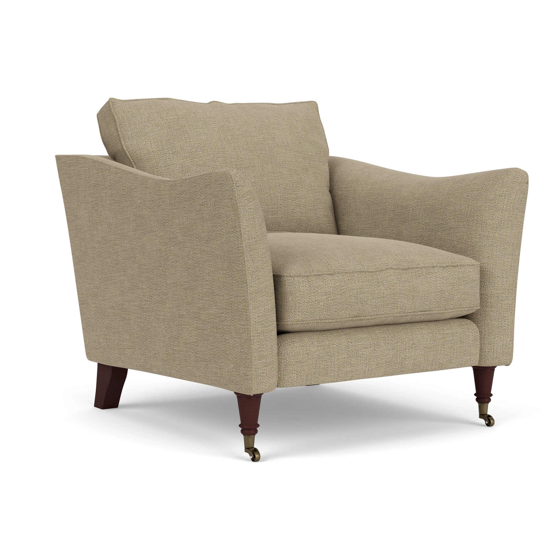 Robinson Armchair in Rustic Weave - Apple with Light legs