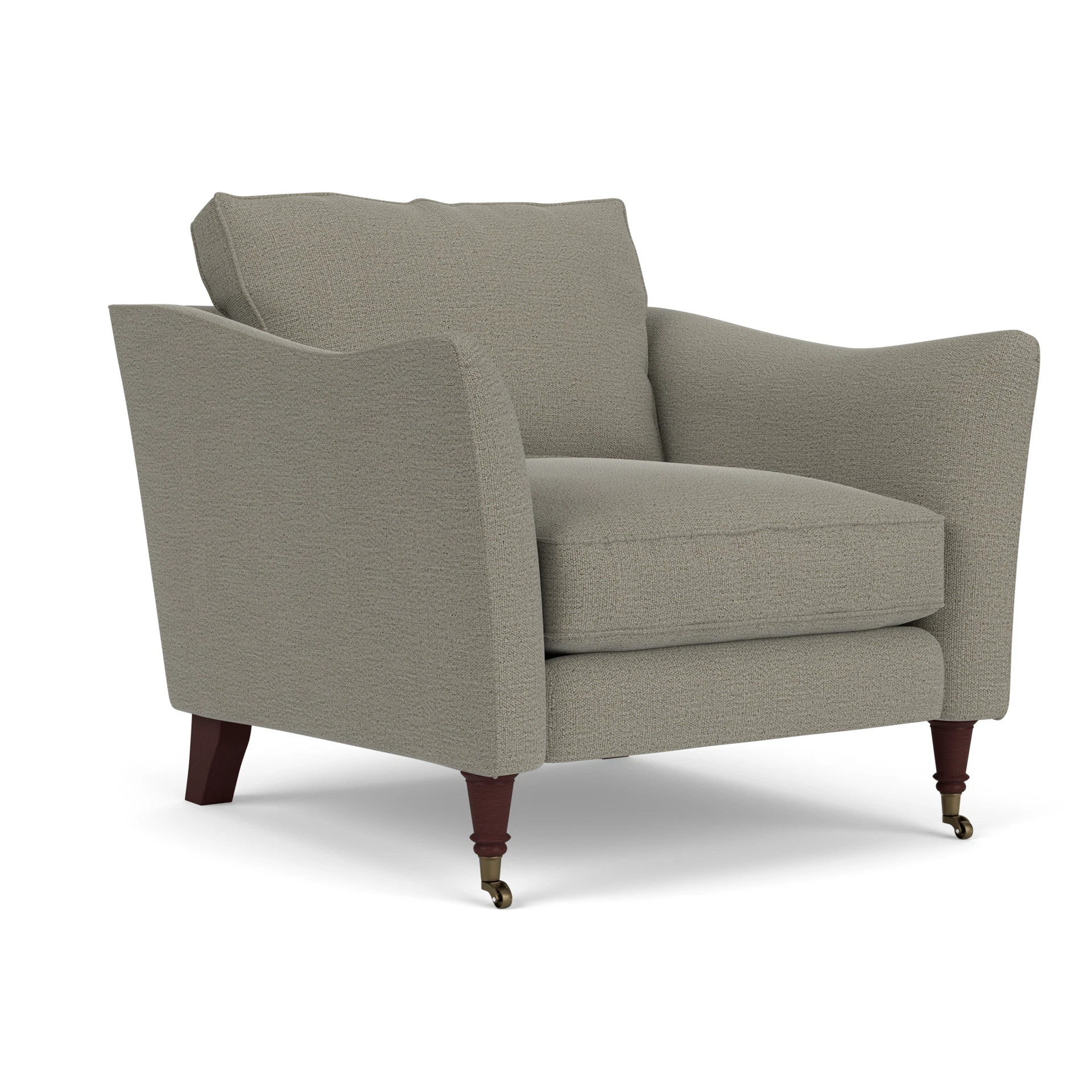 Robinson Armchair in Rustic Weave - Flax with Light legs